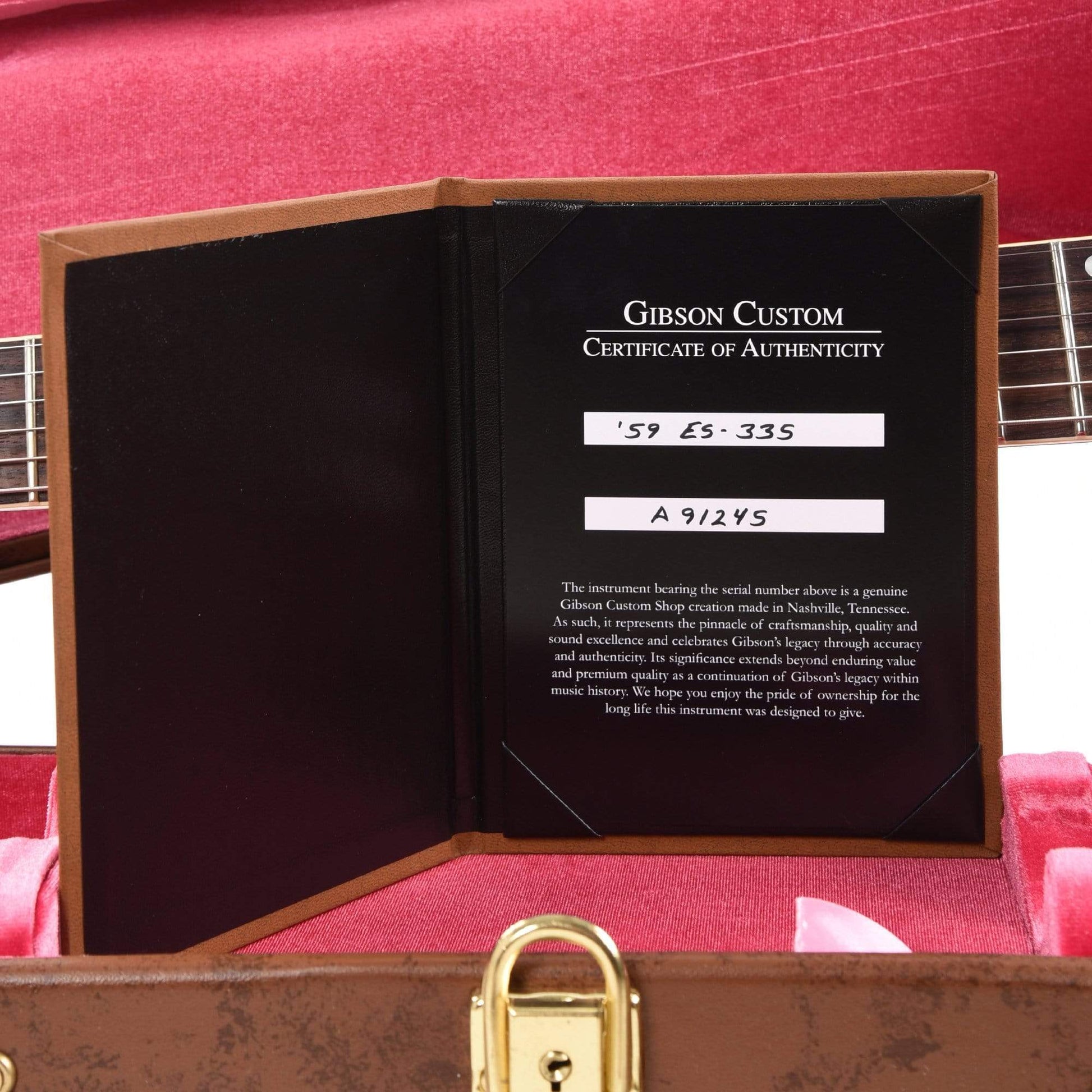 Gibson Custom Shop 1959 ES-335 Reissue "CME Spec" Antique Ebony VOS Electric Guitars / Semi-Hollow