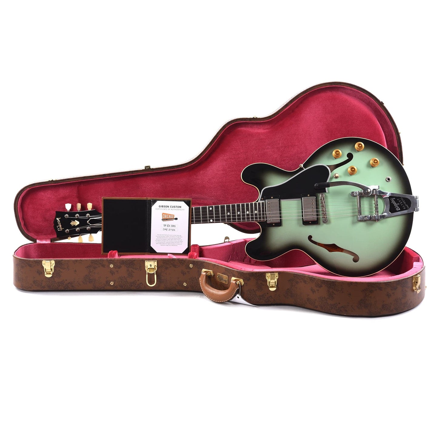 Gibson Custom Shop 1959 ES-335 Reissue "CME Spec" Antique Green Burst VOS w/Bigsby Electric Guitars / Semi-Hollow