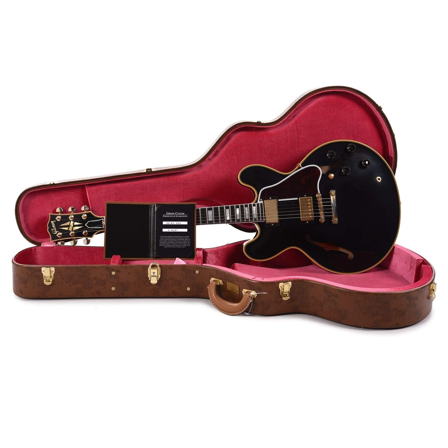 Gibson Custom Shop 1959 ES-355 Reissue Stop Bar Ebony VOS Electric Guitars / Semi-Hollow