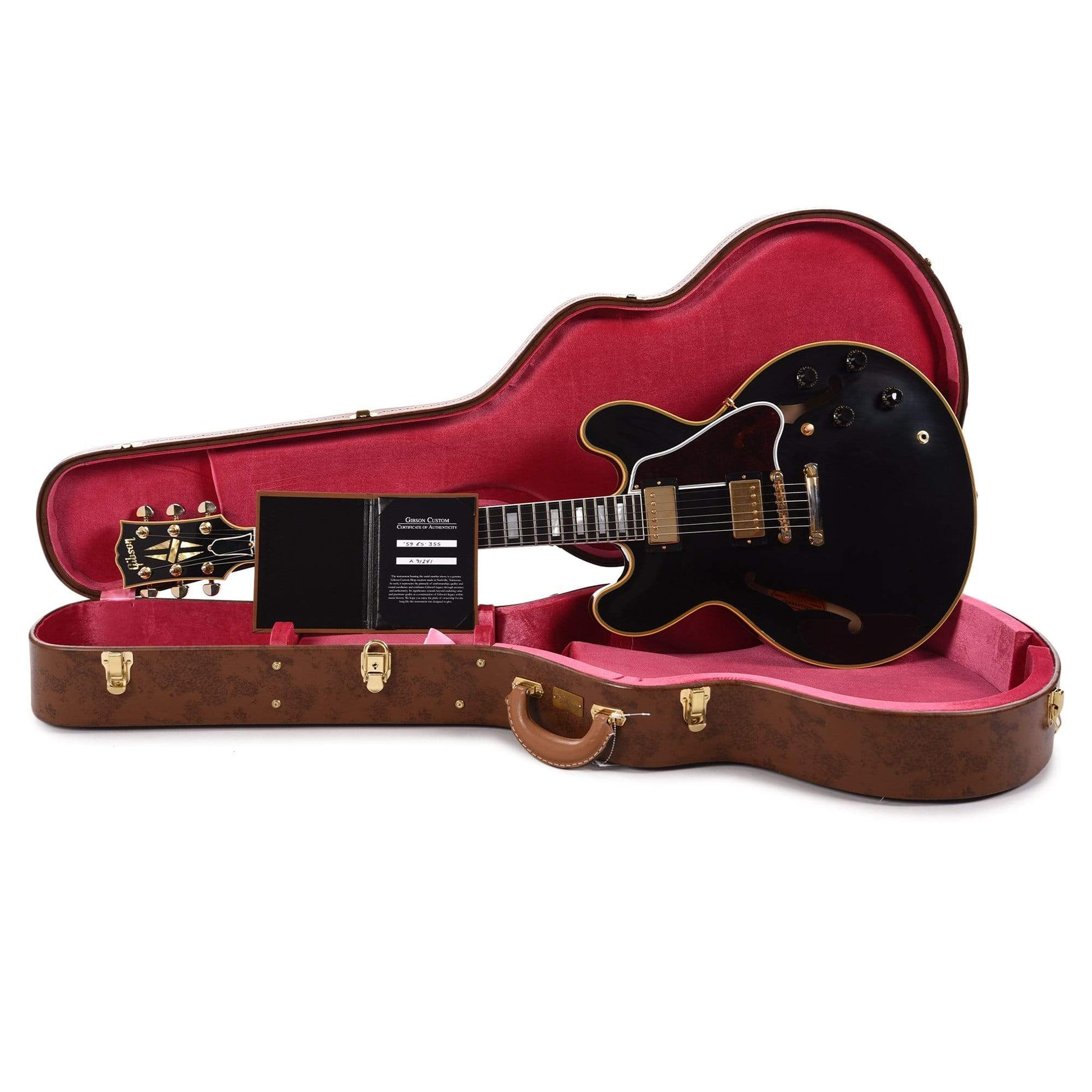 Gibson Custom Shop 1959 ES-355 Reissue Stop Bar Ebony VOS Electric Guitars / Semi-Hollow