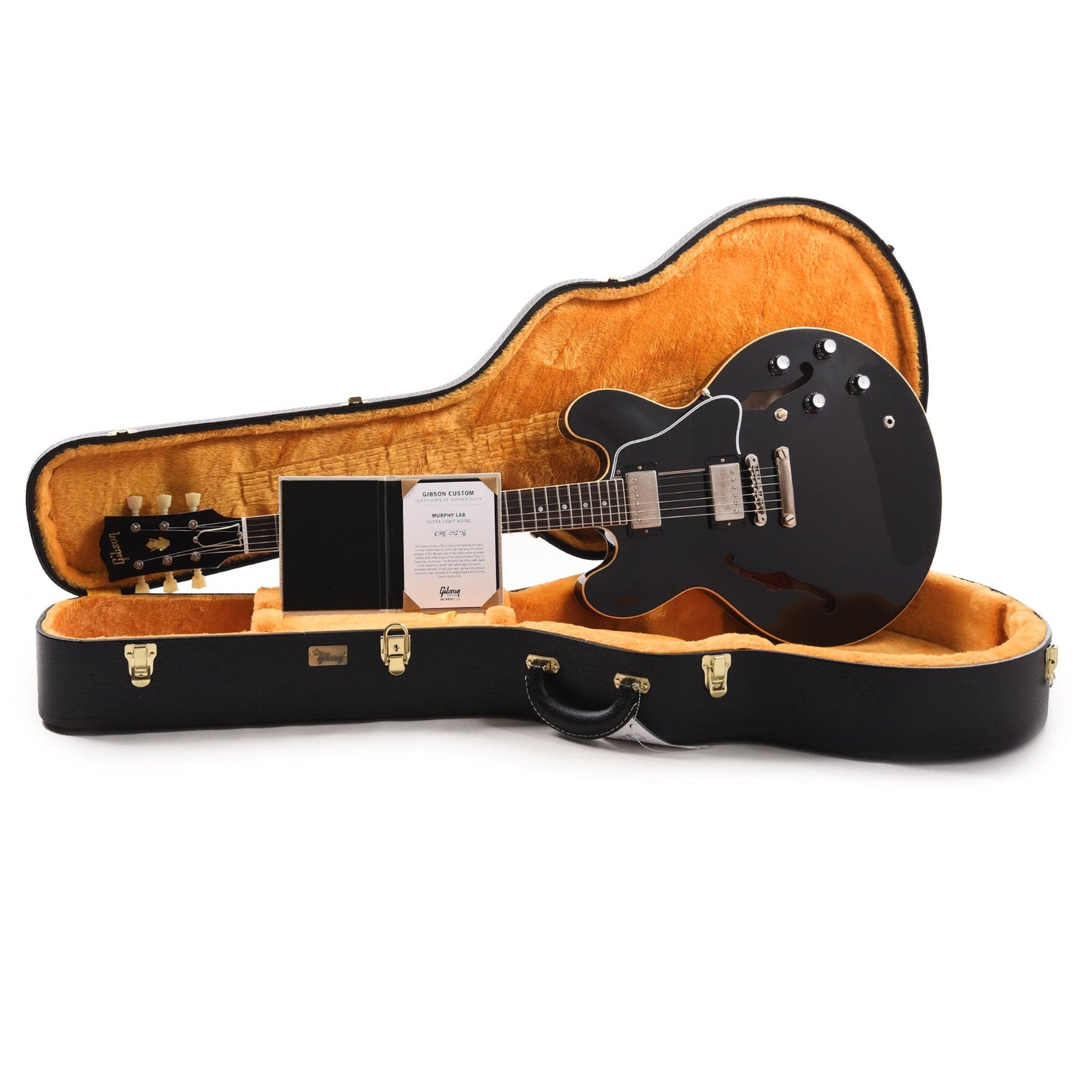 Gibson Custom Shop 1961 ES-335 Reissue "CME Spec" Antique Ebony Murphy Lab Ultra Light Aged Electric Guitars / Semi-Hollow