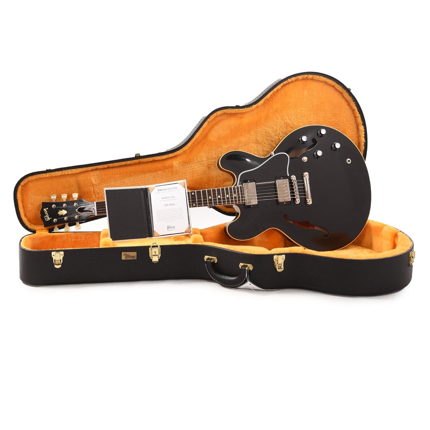 Gibson Custom Shop 1961 ES-335 Reissue "CME Spec" Antique Ebony Murphy Lab Ultra Light Aged Electric Guitars / Semi-Hollow