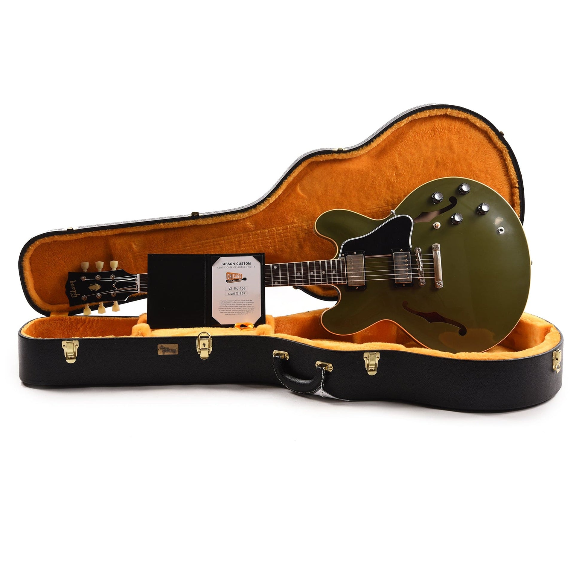 Gibson Custom Shop 1961 ES-335 Reissue "CME Spec" Heavy Antique Olive Drab VOS Electric Guitars / Semi-Hollow