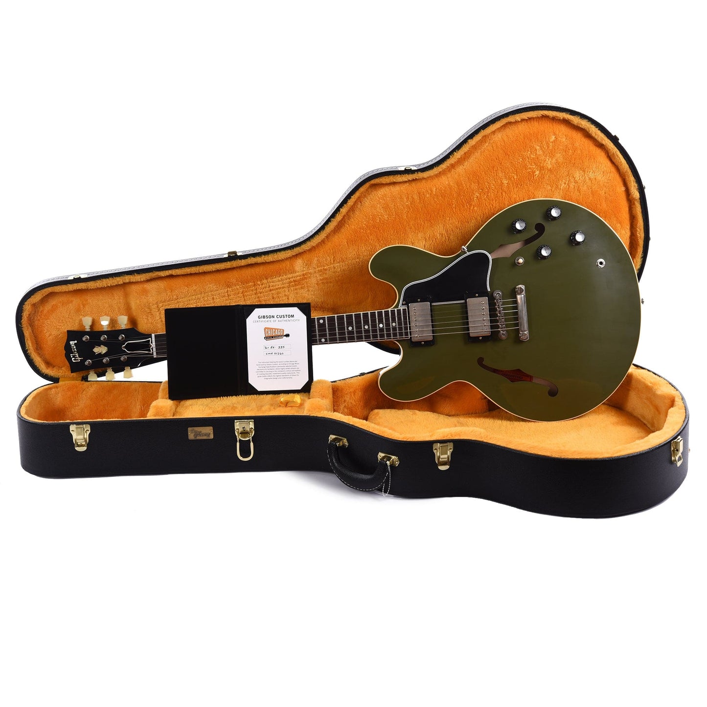 Gibson Custom Shop 1961 ES-335 Reissue "CME Spec" Heavy Antique Olive Drab VOS Electric Guitars / Semi-Hollow