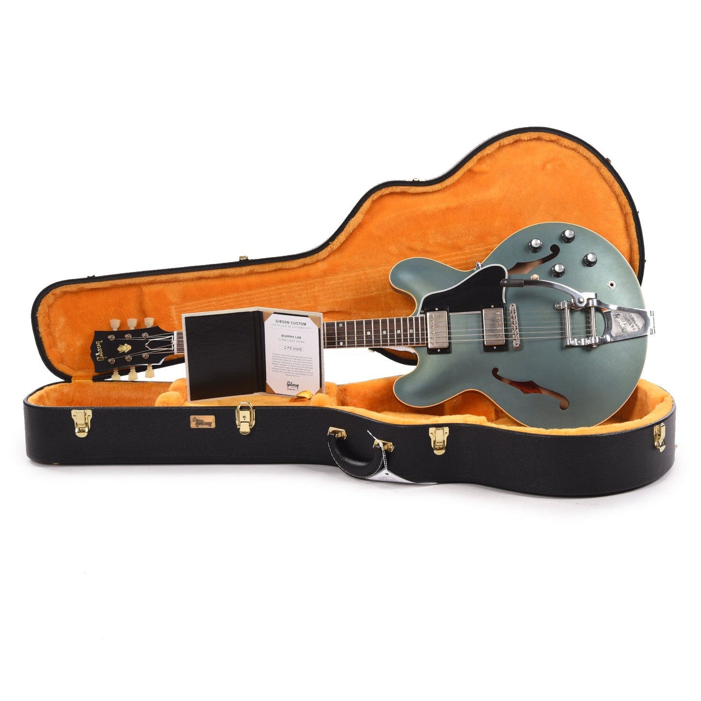 Gibson Custom Shop 1961 ES-335 Reissue "CME Spec" Heavy Antique Pelham Blue Murphy Lab Ultra Light Aged w/Bigsby Electric Guitars / Semi-Hollow