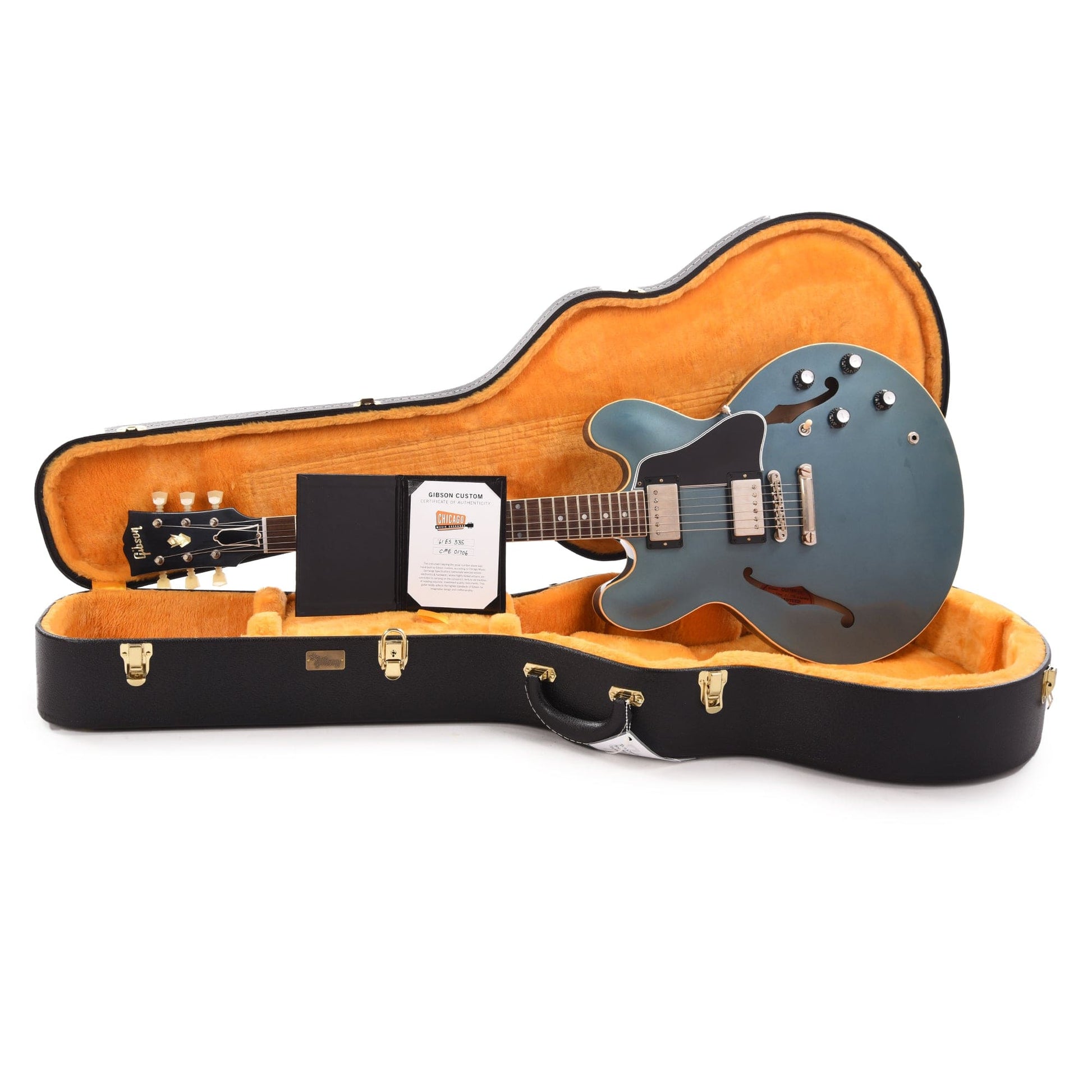 Gibson Custom Shop 1961 ES-335 Reissue "CME Spec" Heavy Antique Pelham Blue VOS Electric Guitars / Semi-Hollow