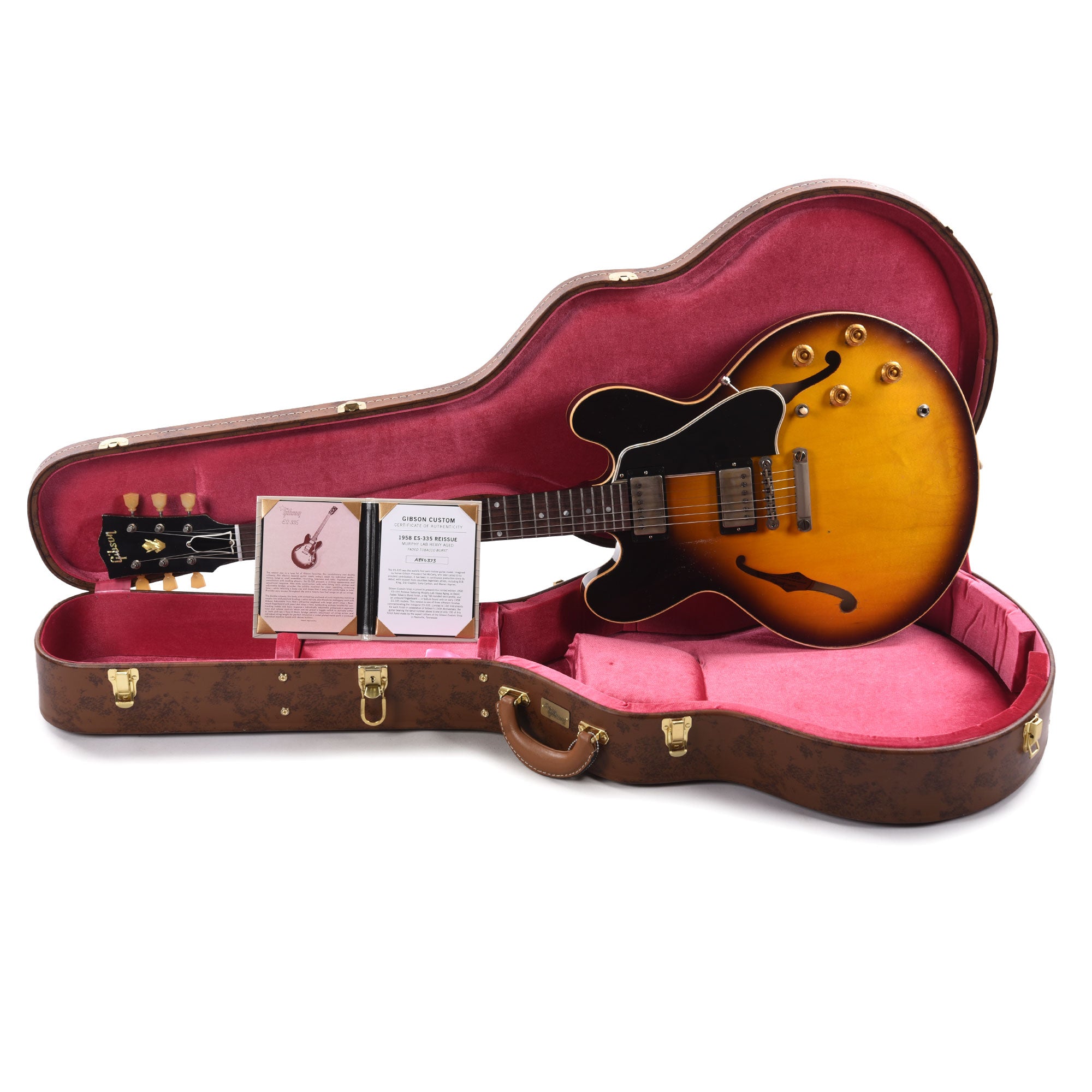 Gibson Custom Shop Limited Edition 1958 ES-335 Murphy Lab Heavy Aged Faded Tobacco Burst Electric Guitars / Semi-Hollow