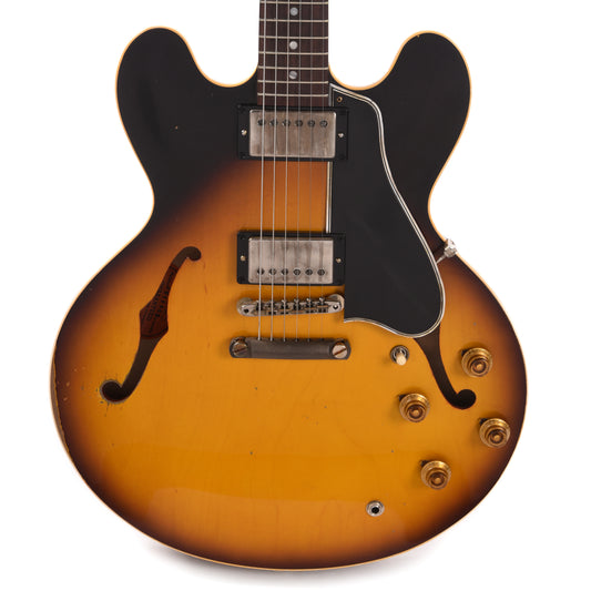 Gibson Custom Shop Limited Edition 1958 ES-335 Murphy Lab Heavy Aged Faded Tobacco Burst Electric Guitars / Semi-Hollow