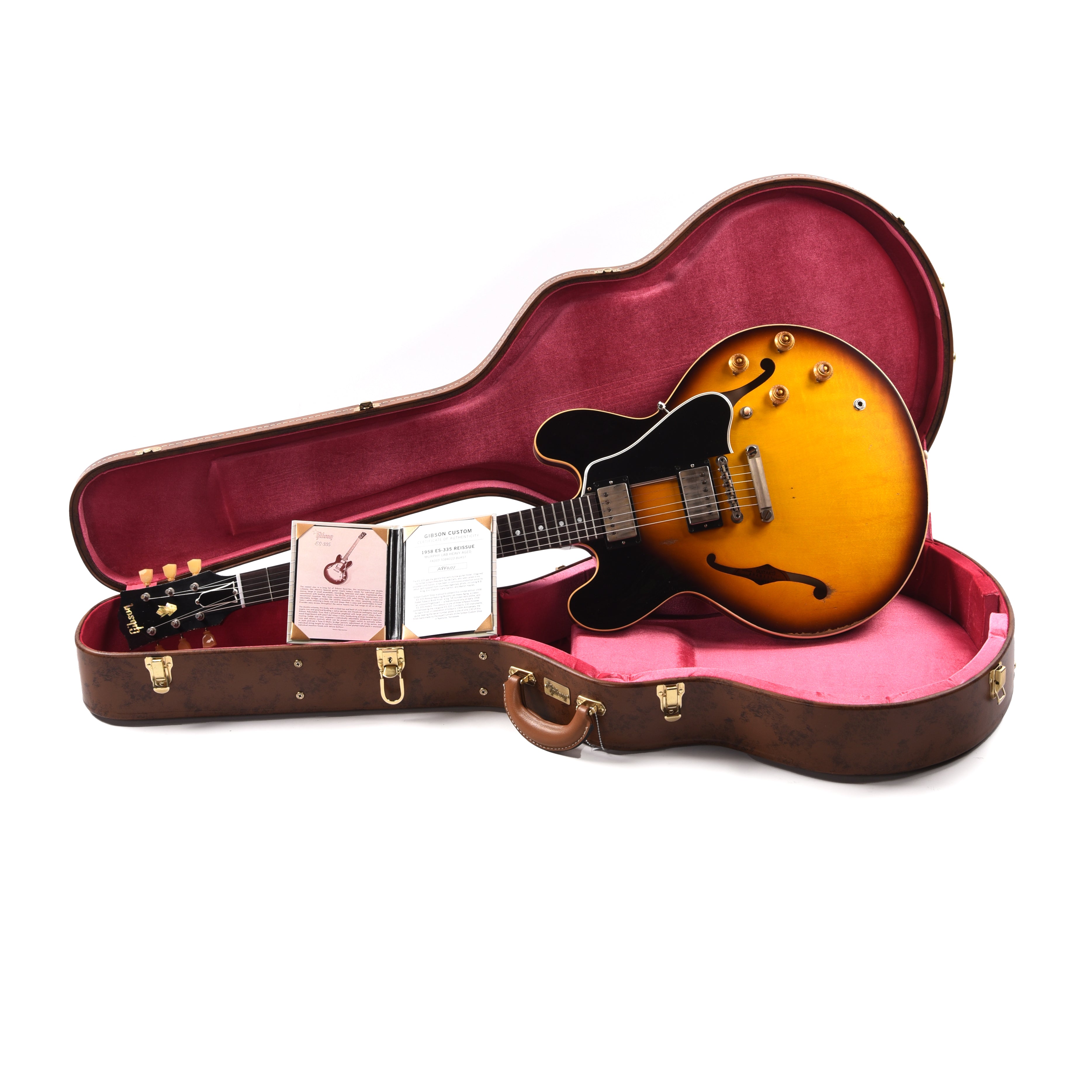 Gibson Custom Shop Limited Edition 1958 ES-335 Murphy Lab Heavy Aged Faded Tobacco Burst Electric Guitars / Semi-Hollow