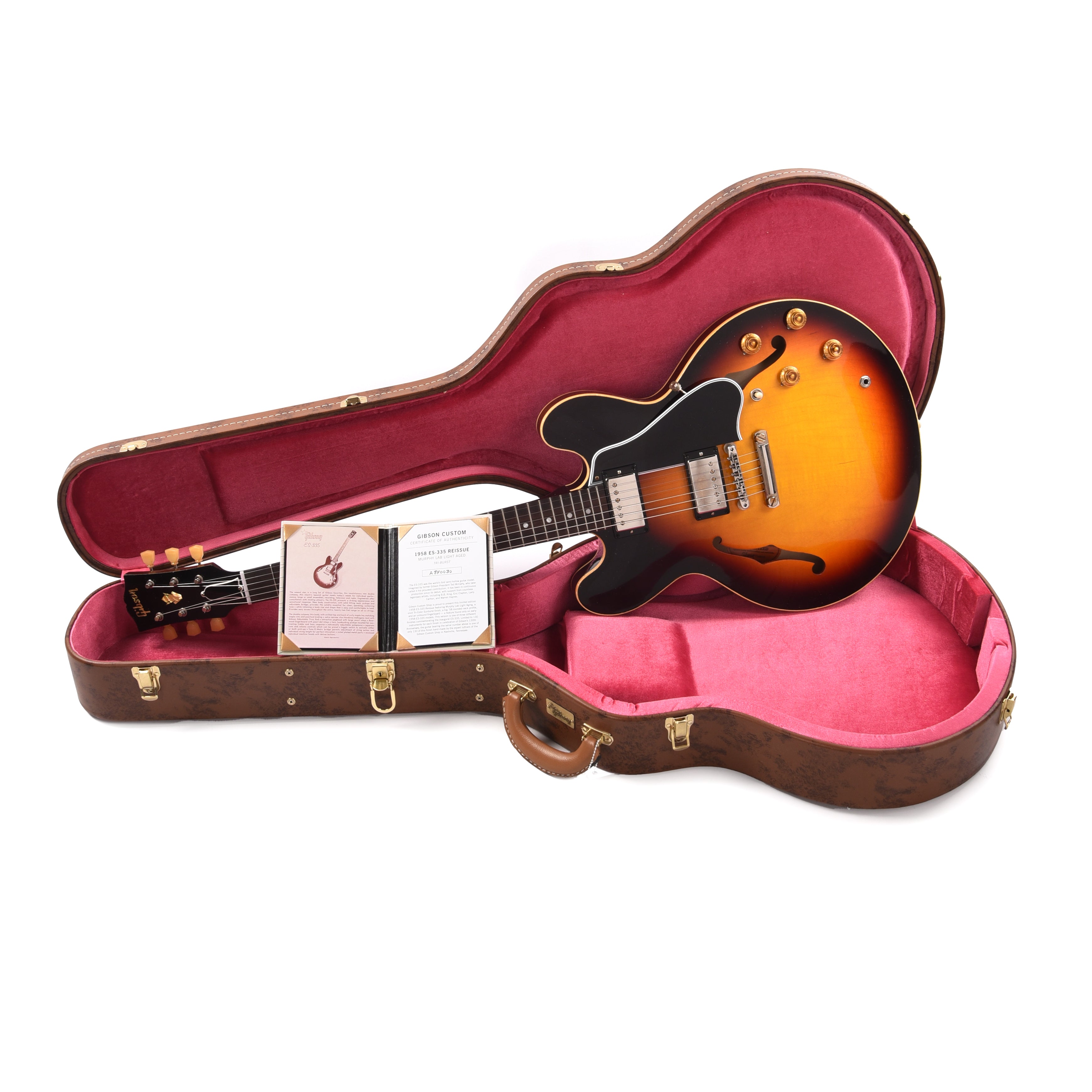 Gibson Custom Shop Limited Edition 1958 ES-335 Murphy Lab Light Aged Tri-Color Sunburst Electric Guitars / Semi-Hollow