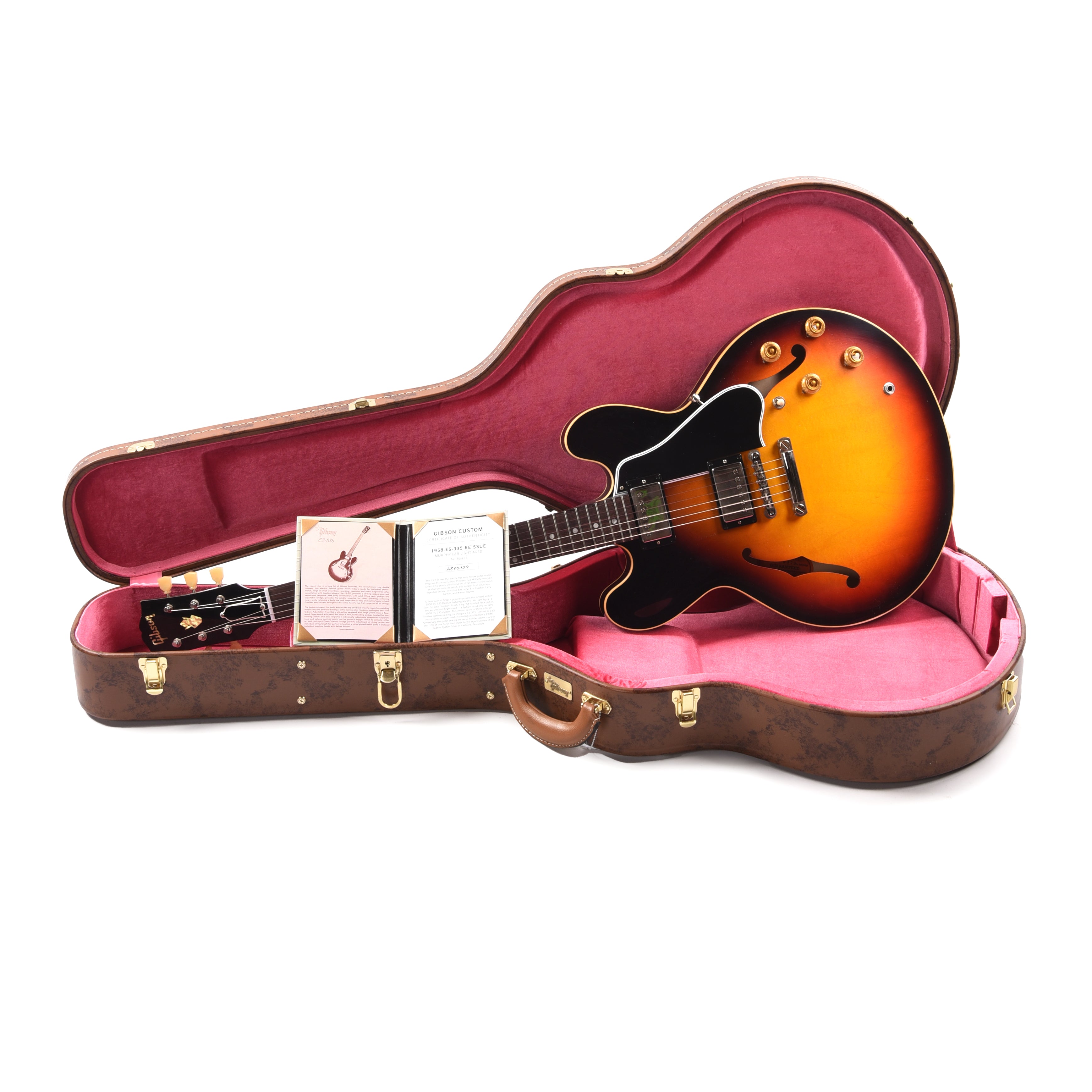 Gibson Custom Shop Limited Edition 1958 ES-335 Murphy Lab Light Aged Tri-Color Sunburst Electric Guitars / Semi-Hollow