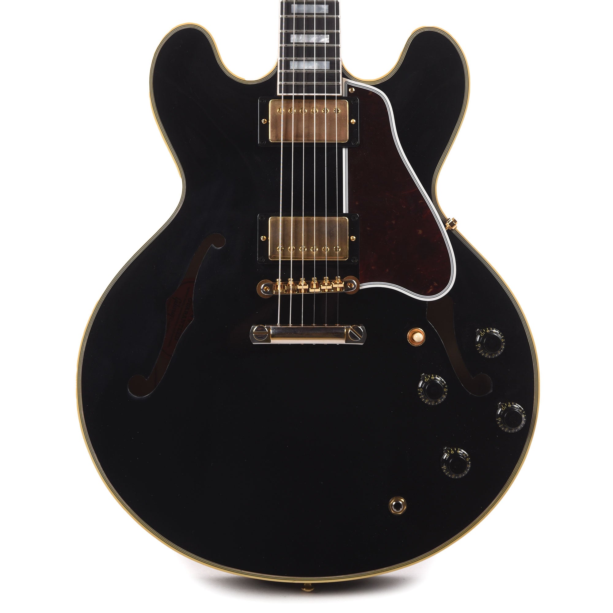 Gibson Custom Shop Murphy Lab 1959 ES-355 Reissue Ebony Ultra Light Aged w/Stop Bar Electric Guitars / Semi-Hollow