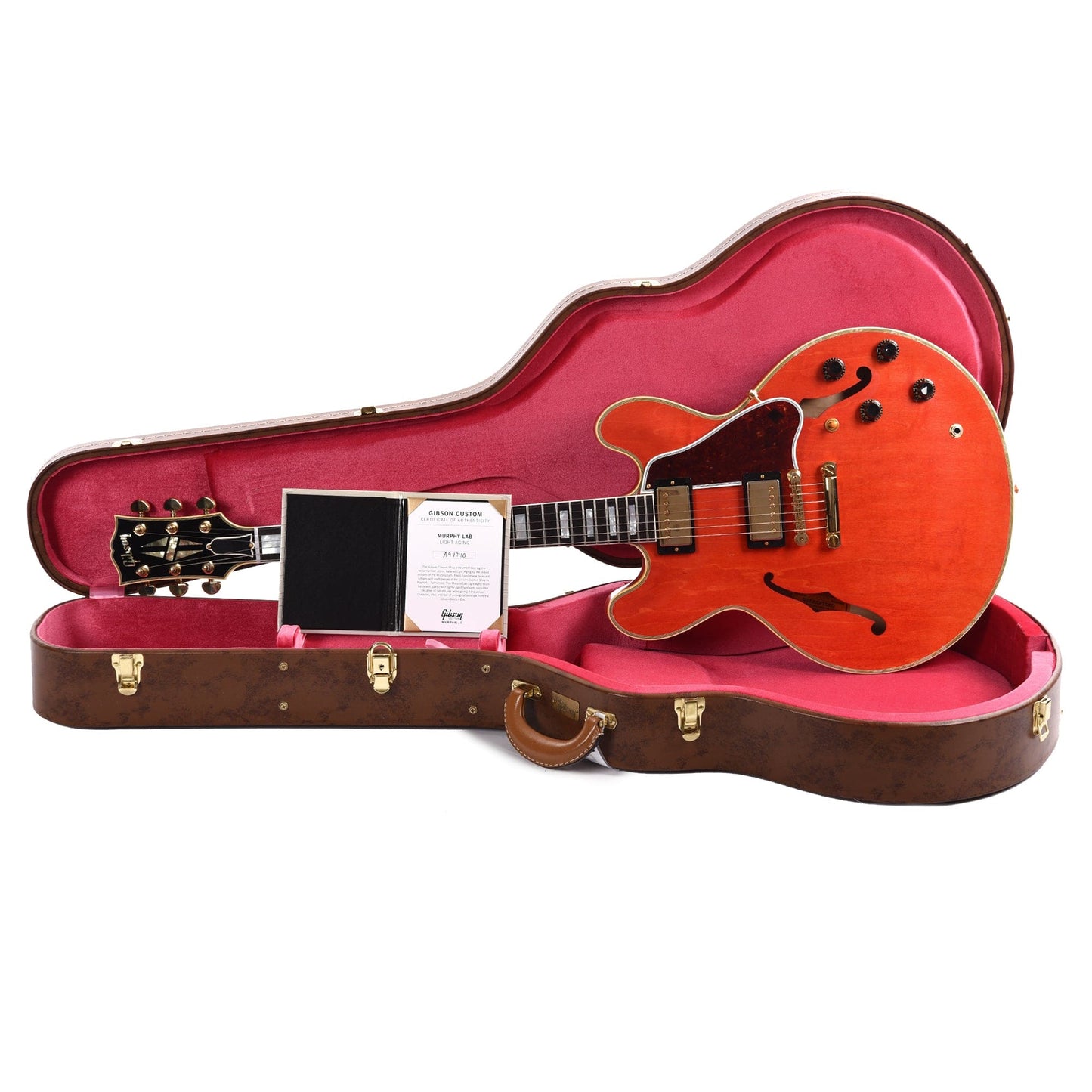 Gibson Custom Shop Murphy Lab 1959 ES-355 Reissue Stop Bar Watermelon Red Light Aged Electric Guitars / Semi-Hollow
