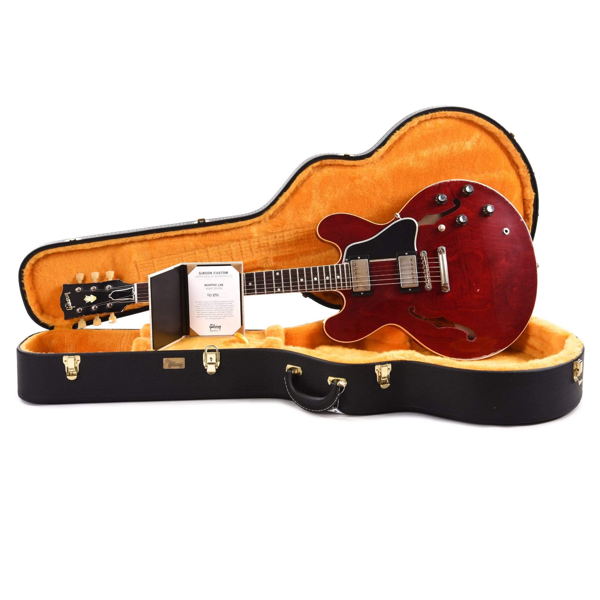 Gibson Custom Shop Murphy Lab 1961 ES-335 Reissue 60s Cherry Heavy Aged Electric Guitars / Semi-Hollow