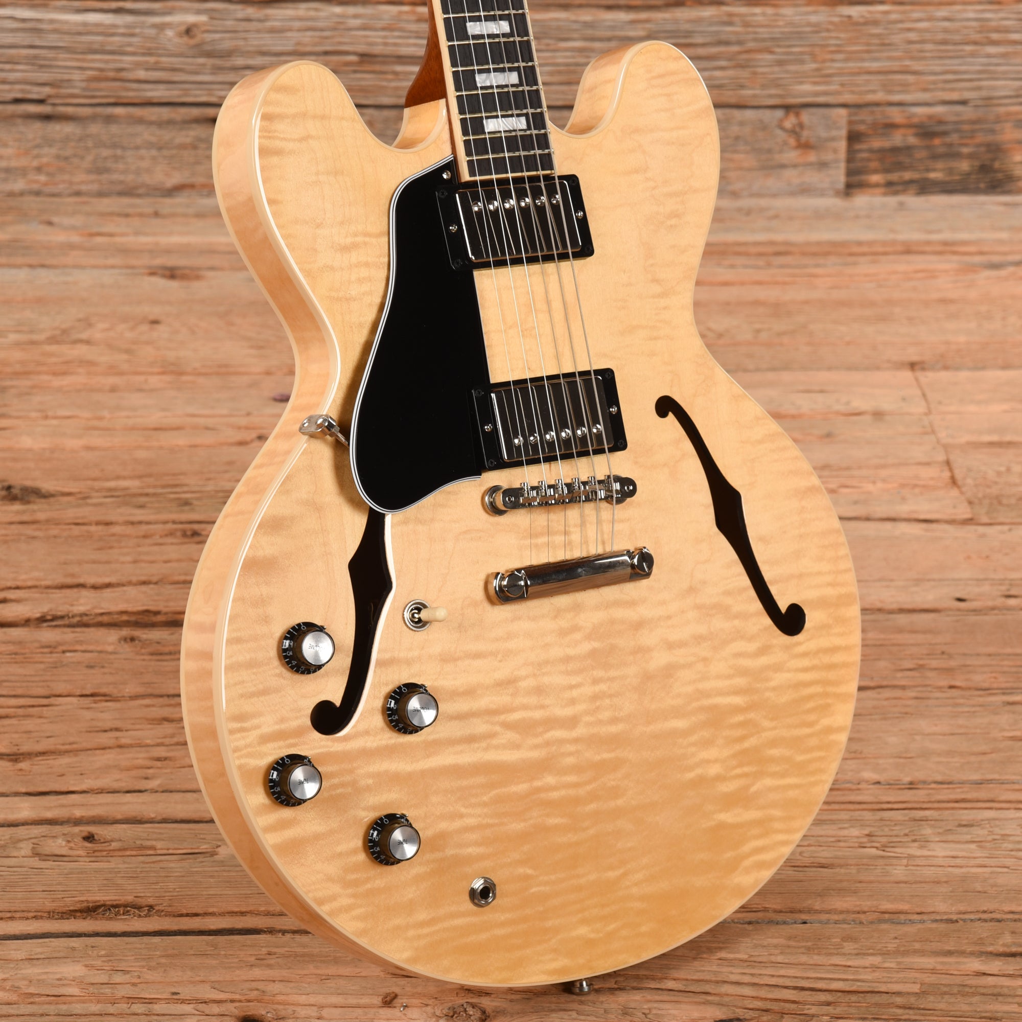 Gibson ES-335 Block Figured Antique Natural 2021 LEFTY Electric Guitars / Semi-Hollow