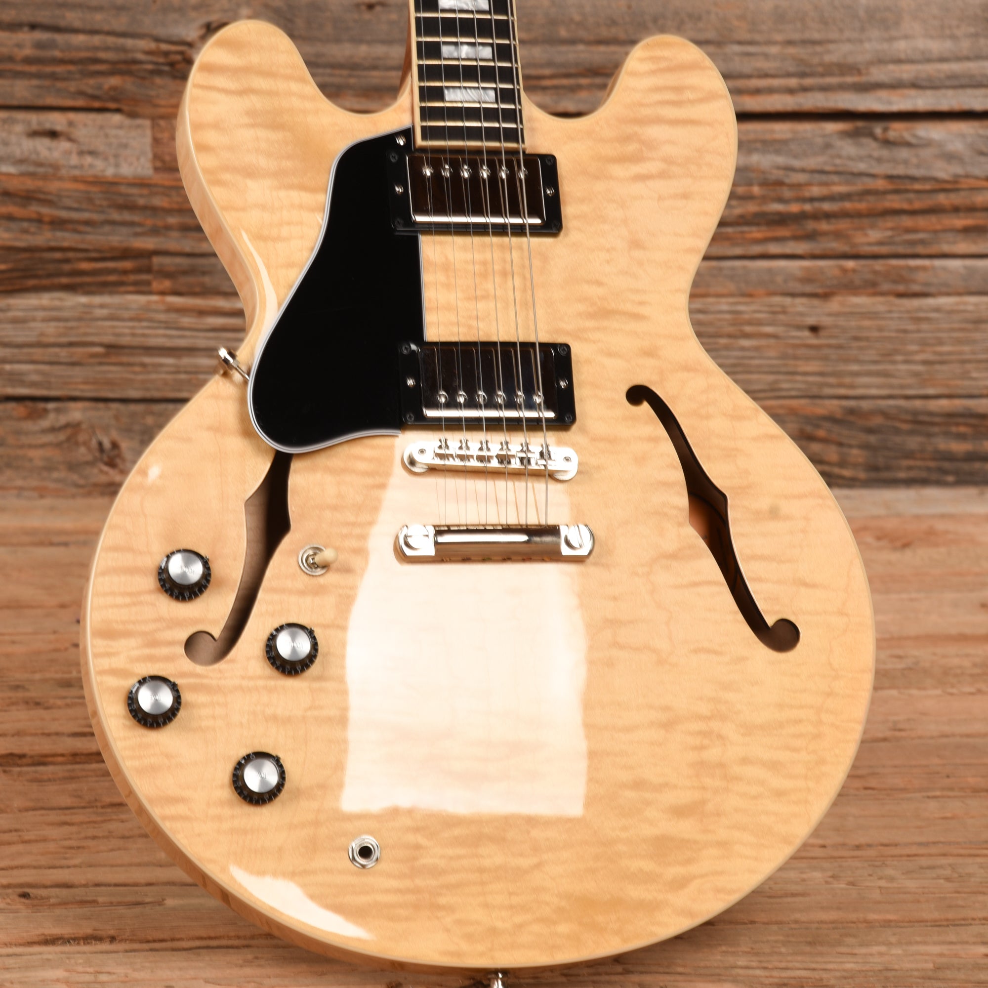 Gibson ES-335 Block Figured Antique Natural 2021 LEFTY Electric Guitars / Semi-Hollow