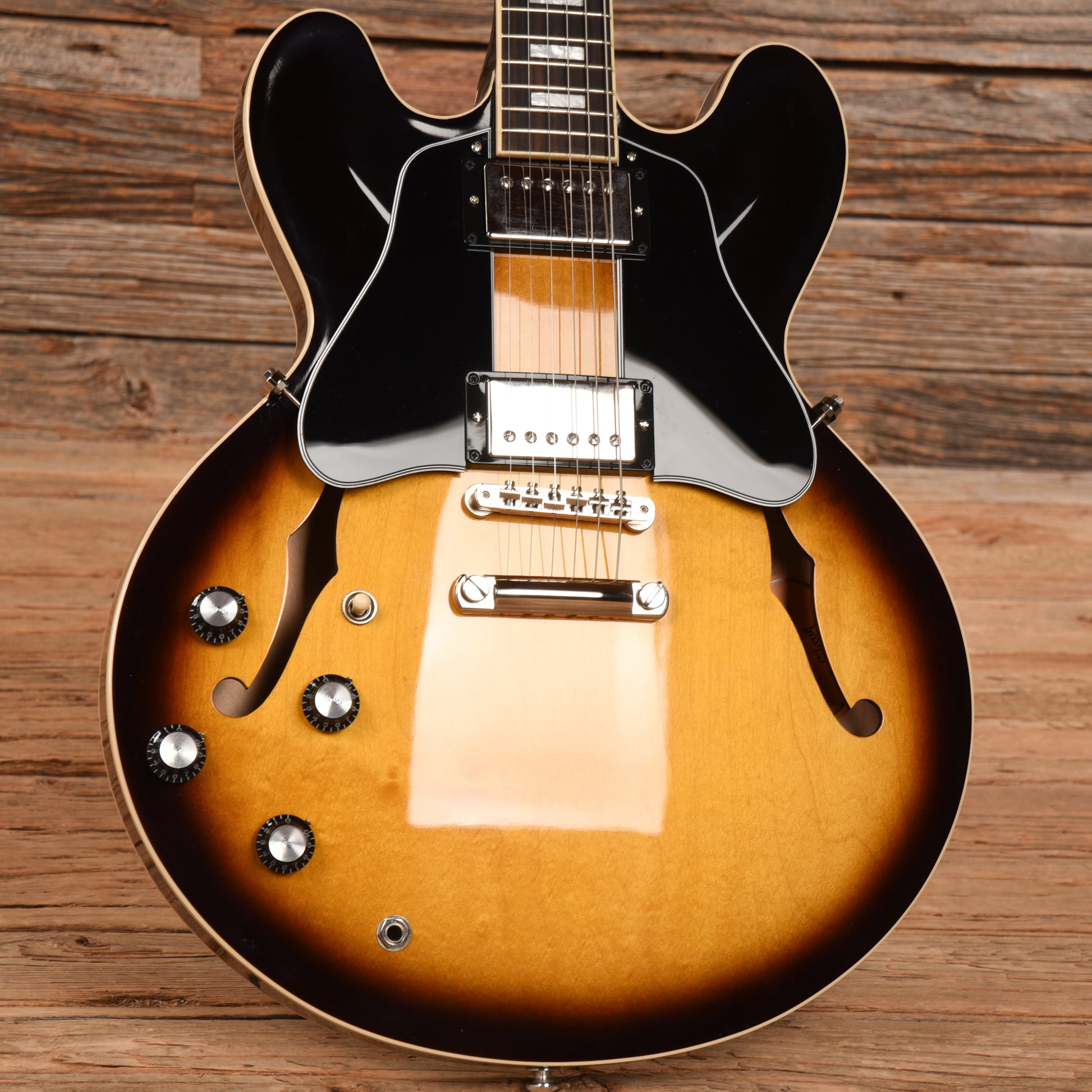 Gibson ES-335 Block Vintage Burst 2022 LEFTY Electric Guitars / Semi-Hollow