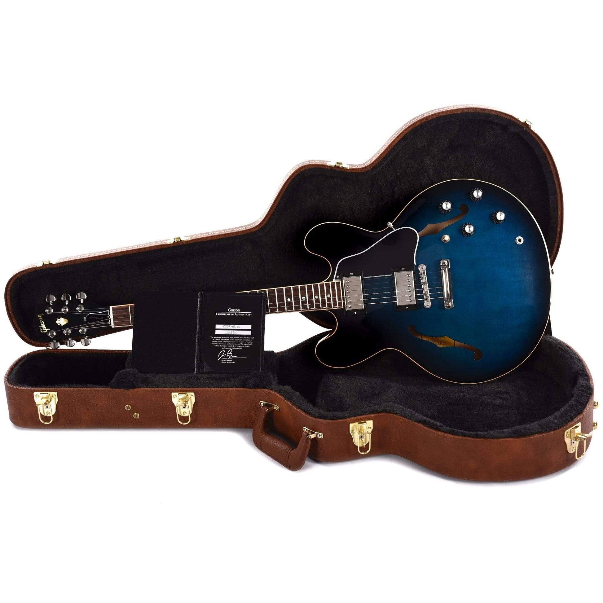 Gibson Memphis 2019 Limited ES-335 Dot Blues Burst Electric Guitars / Semi-Hollow