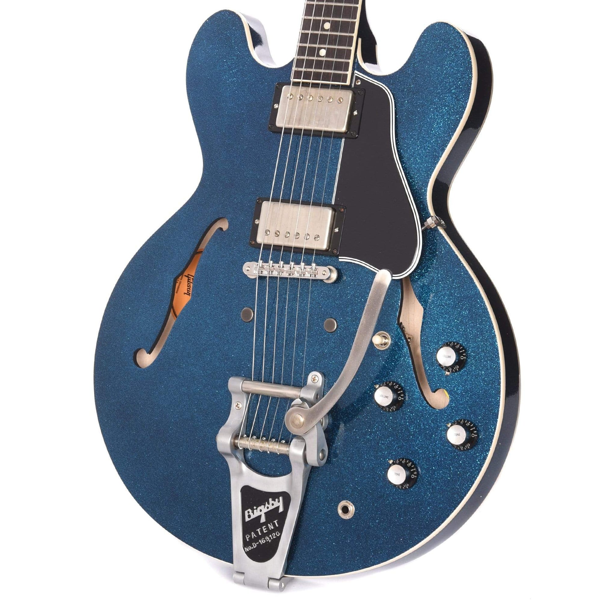 Gibson Memphis 2019 Limited MOD Series 1961 ES-335 Blue Sparkle Bigsby Electric Guitars / Semi-Hollow