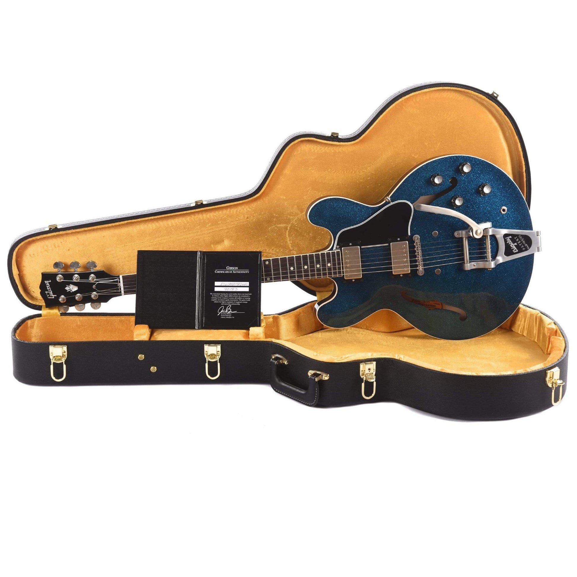 Gibson Memphis 2019 Limited MOD Series 1961 ES-335 Blue Sparkle Bigsby Electric Guitars / Semi-Hollow