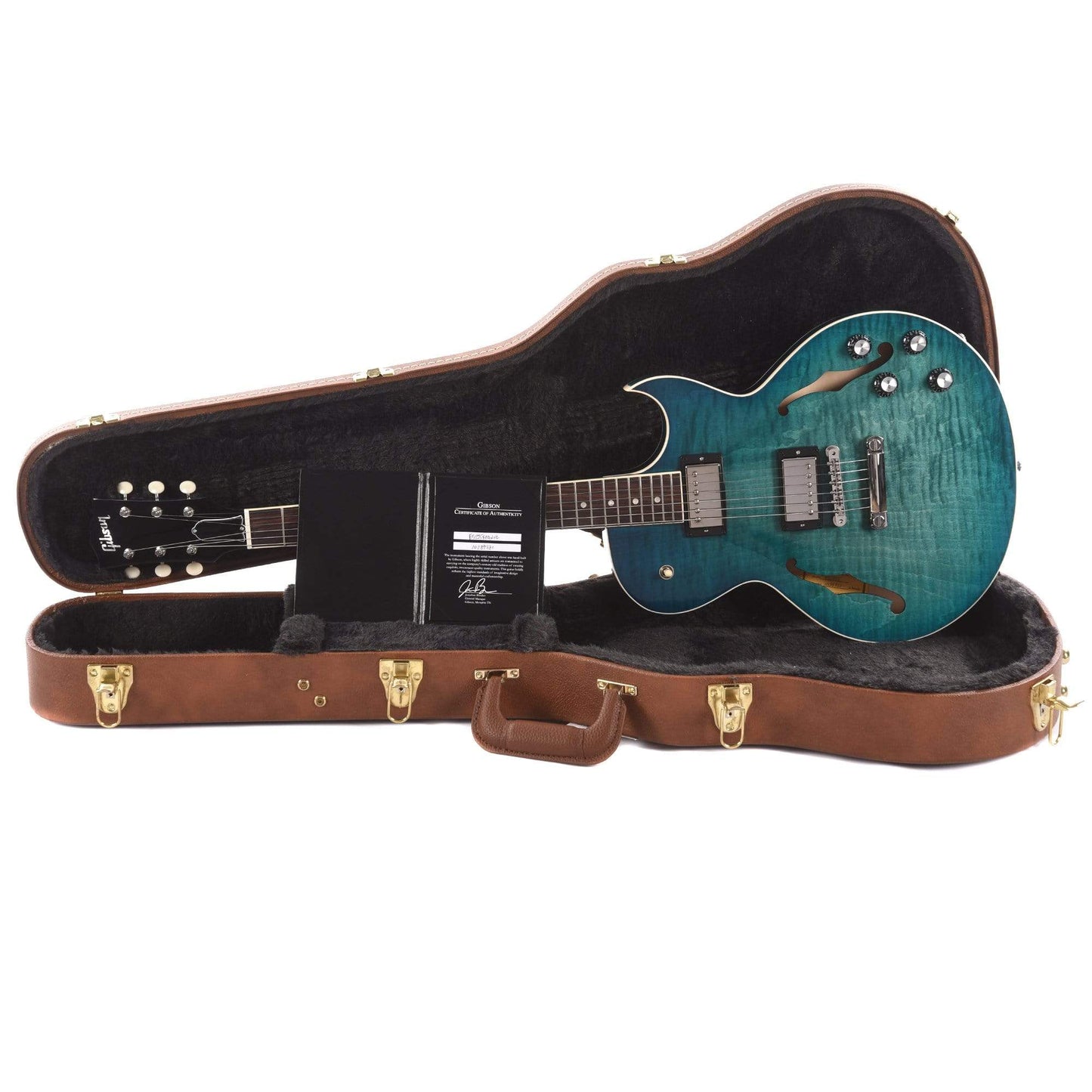 Gibson Memphis ES-235 Figured Aquamarine Electric Guitars / Semi-Hollow