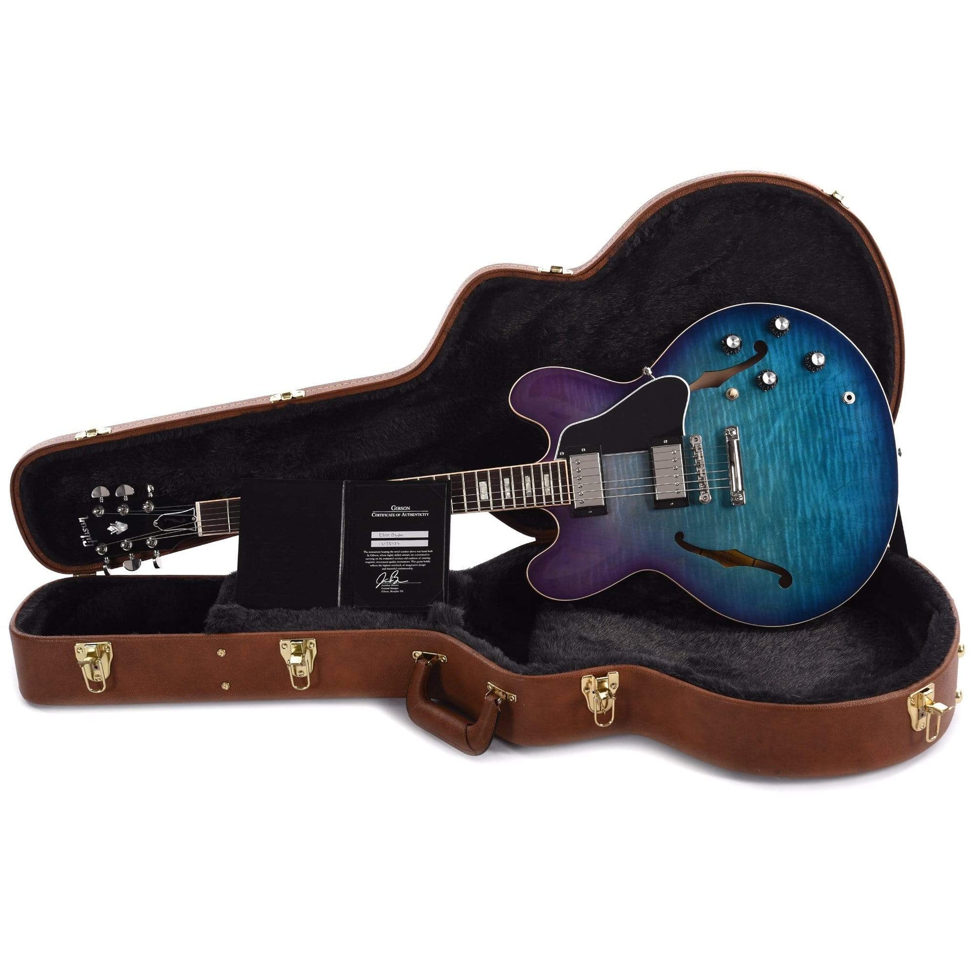 Gibson Memphis ES-335 Figured Blueberry Burst Electric Guitars / Semi-Hollow