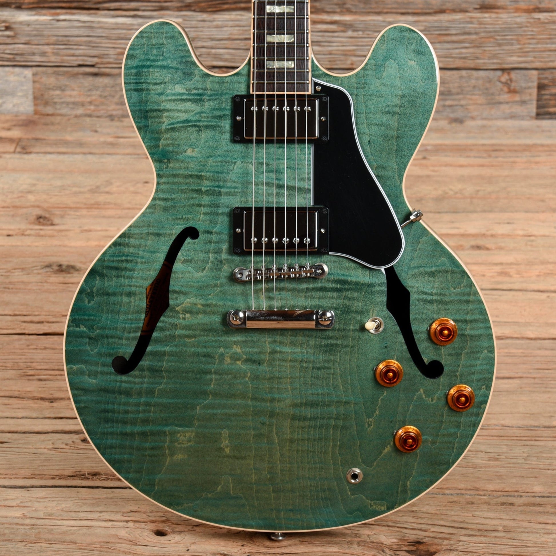 Gibson Memphis ES-335 Figured Green Electric Guitars / Semi-Hollow