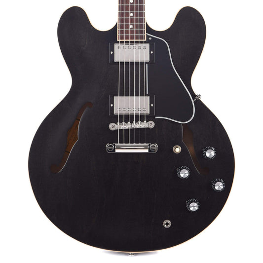 Gibson Memphis ES-335 Satin Trans Black Electric Guitars / Semi-Hollow