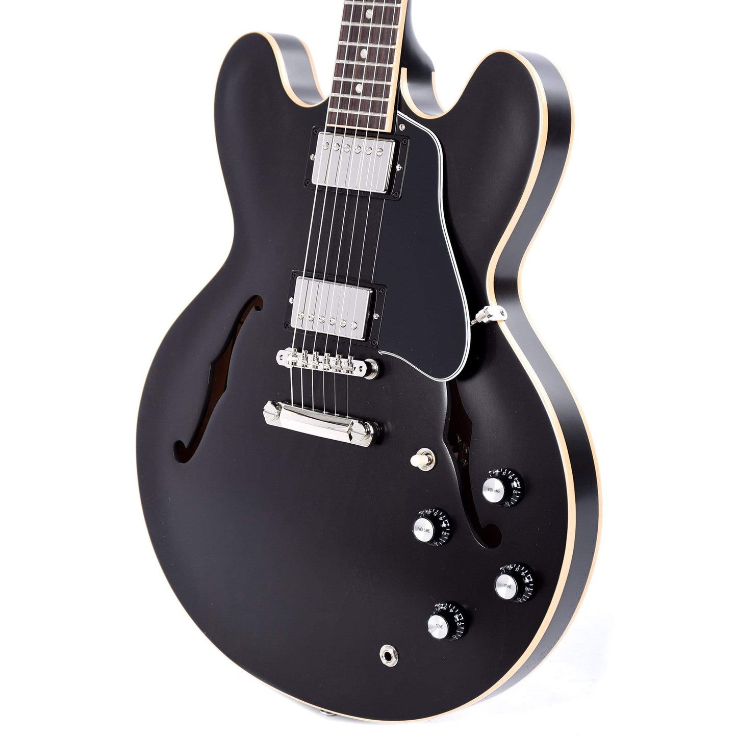 Gibson Memphis ES-335 Satin Trans Black Electric Guitars / Semi-Hollow