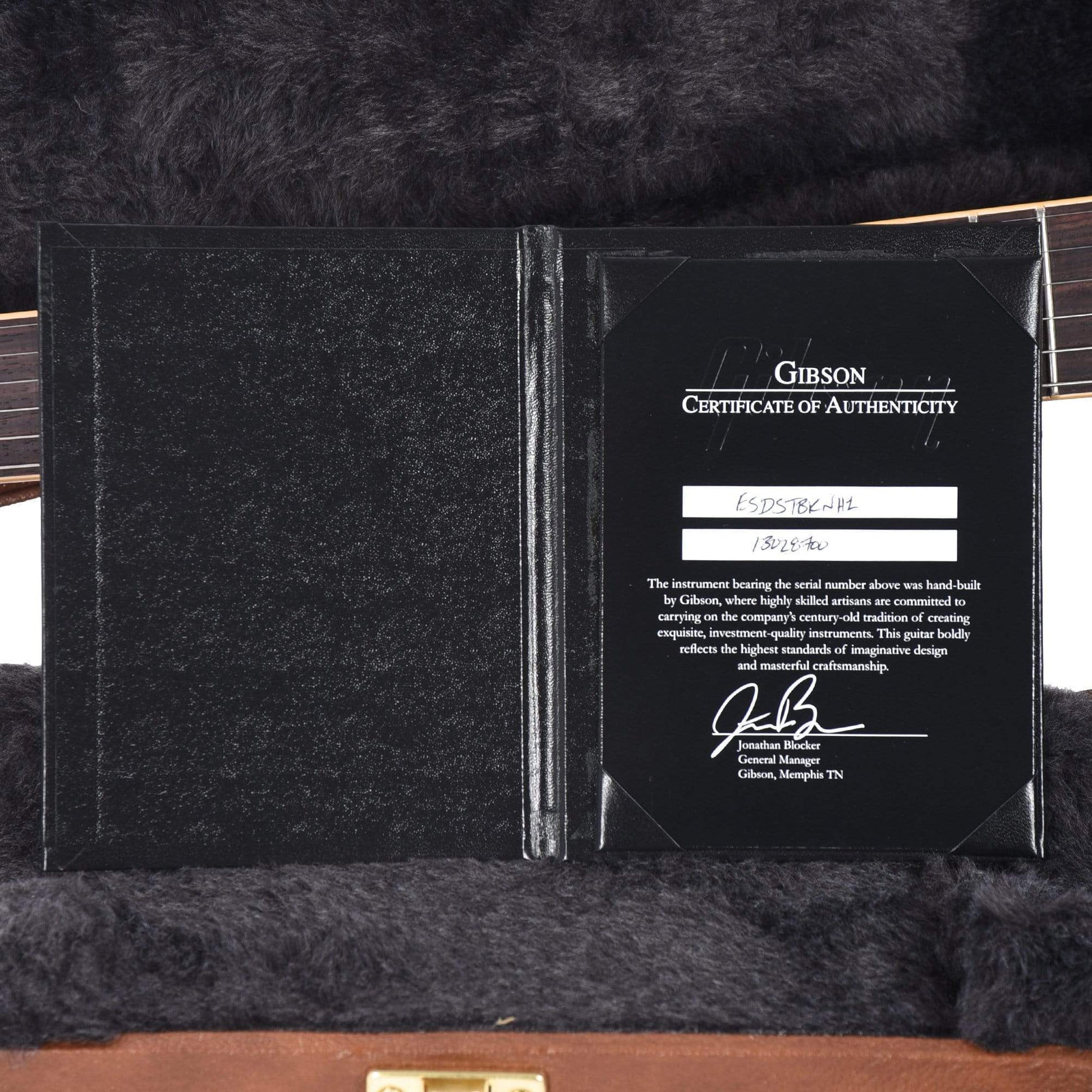 Gibson Memphis ES-335 Satin Trans Black Electric Guitars / Semi-Hollow