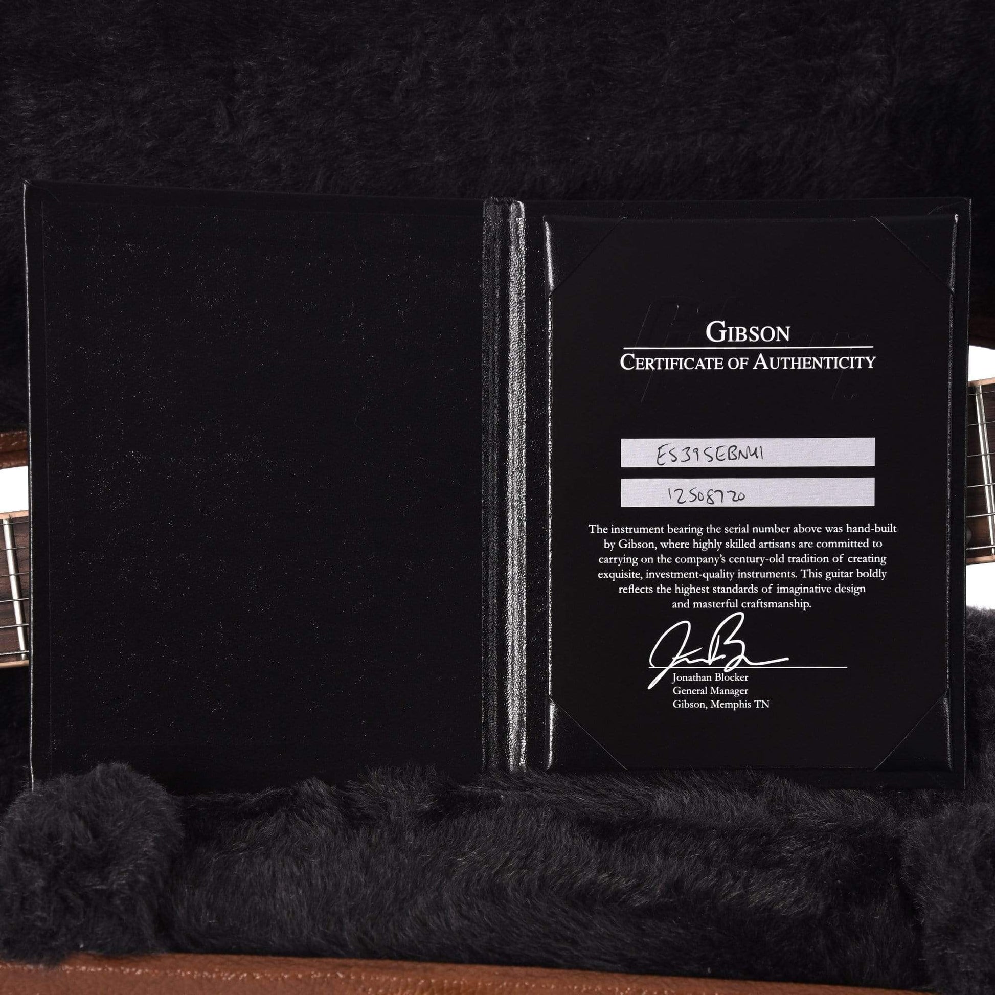 Gibson Memphis ES-339 Satin Ebony Electric Guitars / Semi-Hollow