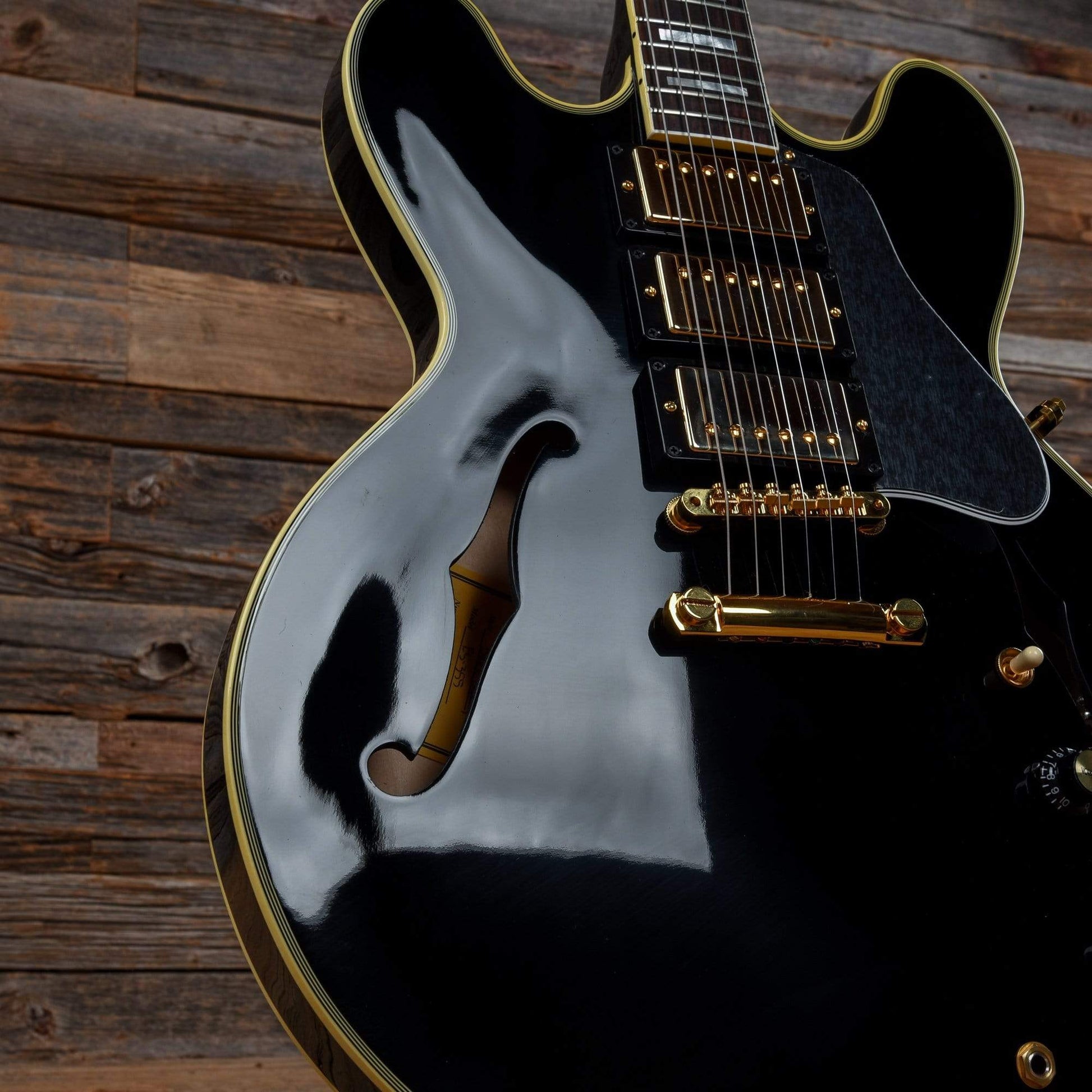 Gibson Memphis ES-355 Black Beauty Ebony Limited Edition Electric Guitars / Semi-Hollow