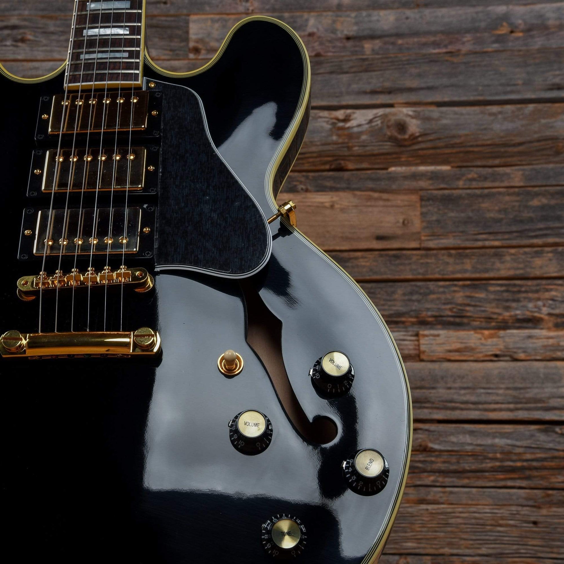 Gibson Memphis ES-355 Black Beauty Ebony Limited Edition Electric Guitars / Semi-Hollow