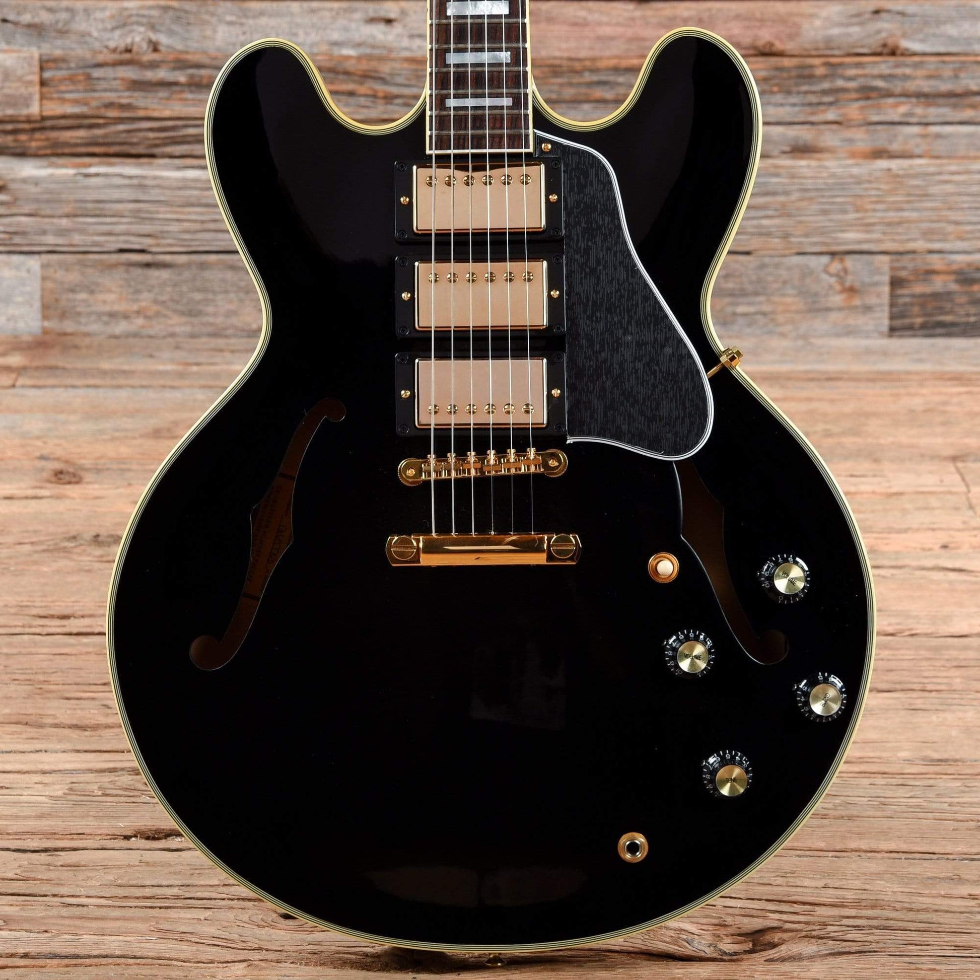 Gibson Memphis ES-355 Black Beauty Ebony Limited Edition Electric Guitars / Semi-Hollow