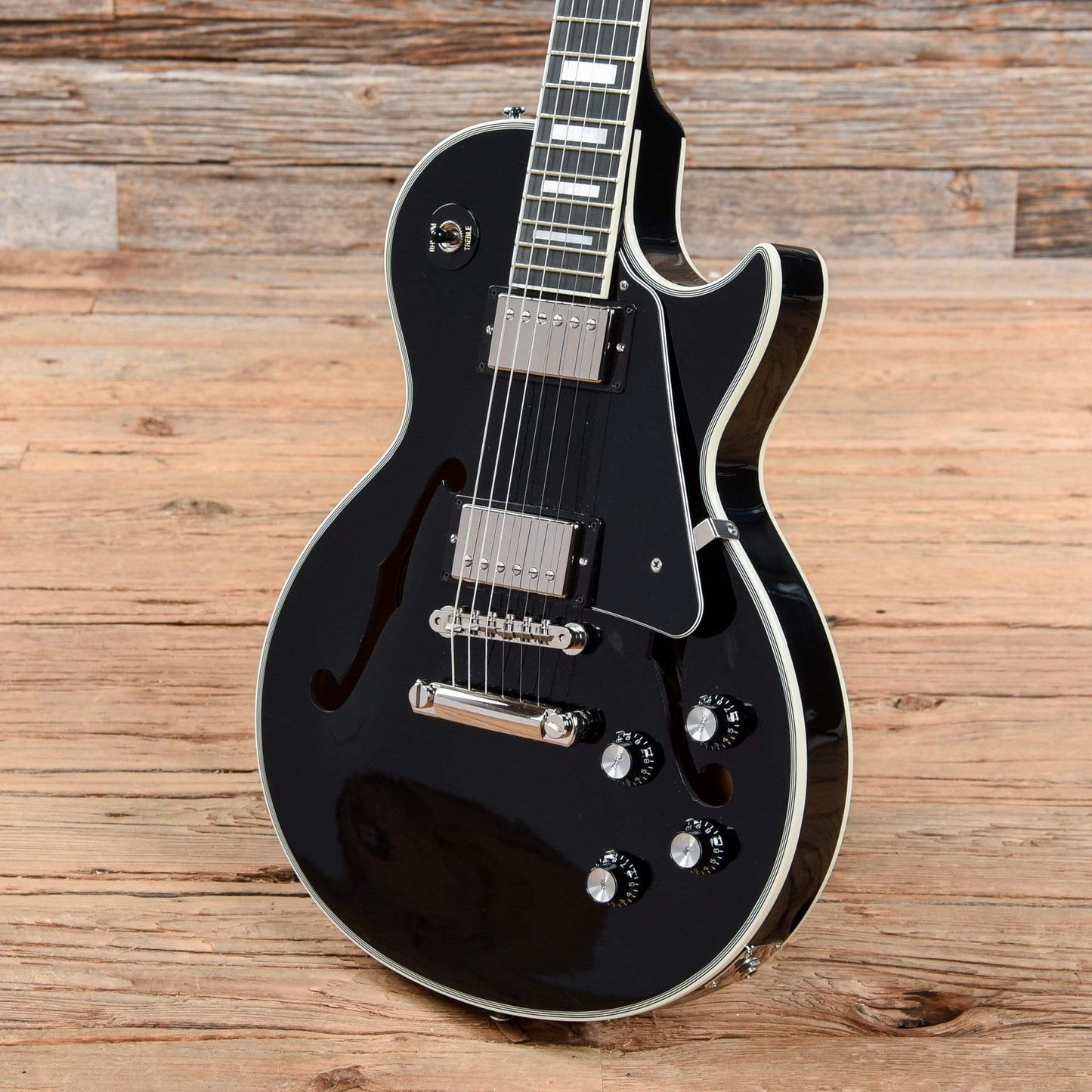 Gibson Memphis ES-Les Paul Black 2015 Electric Guitars / Semi-Hollow