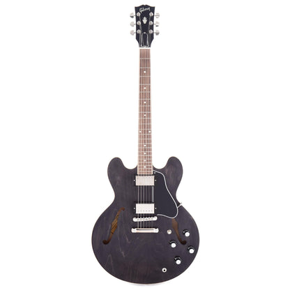 Gibson USA ES-335 Satin Trans Black Electric Guitars / Semi-Hollow