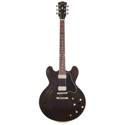 Gibson USA ES-335 Satin Trans Black Electric Guitars / Semi-Hollow