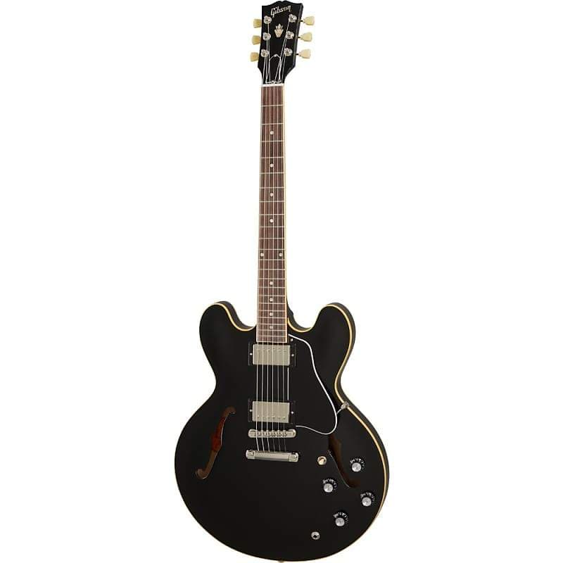 Gibson USA ES-335 Vintage Ebony Electric Guitars / Semi-Hollow