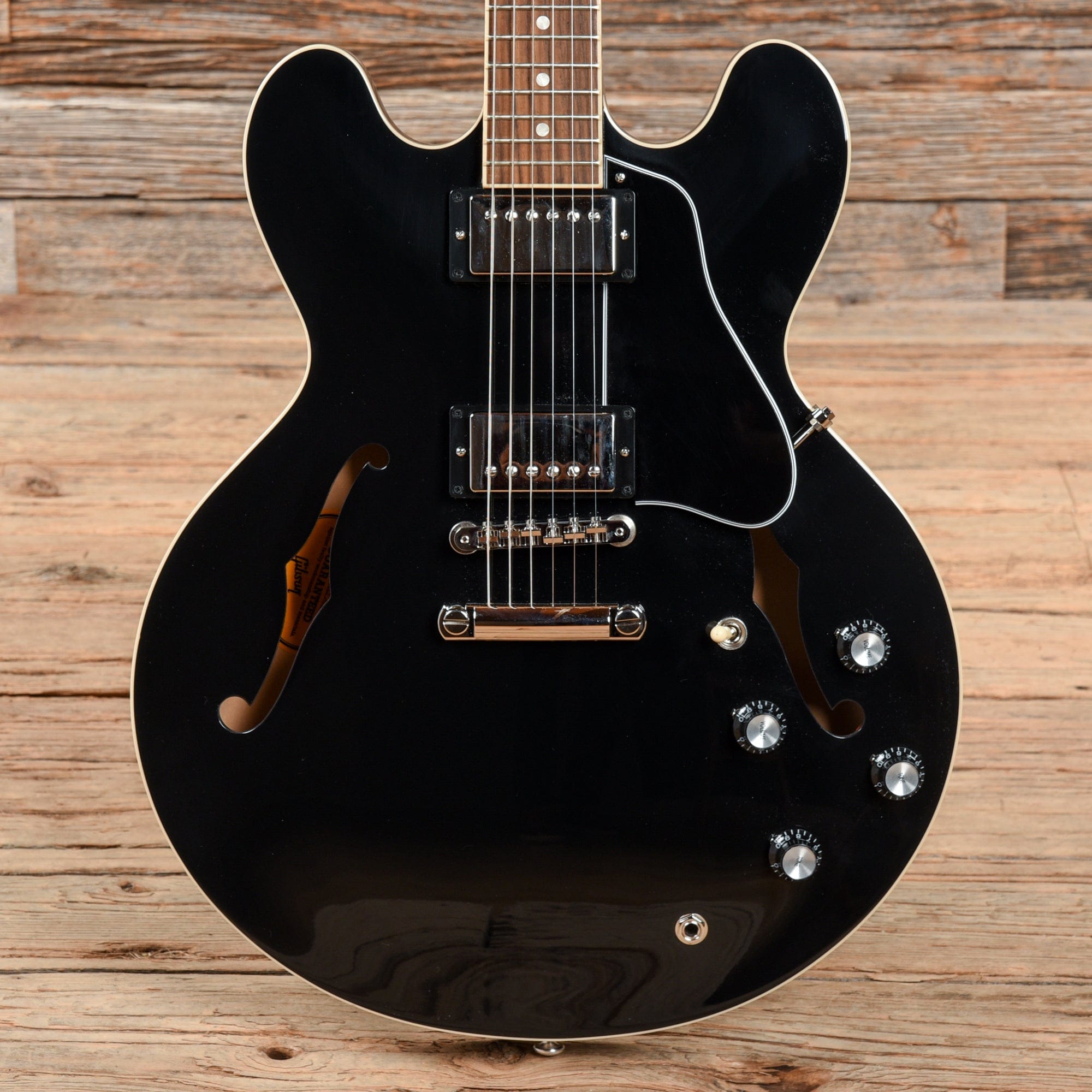 Gibson USA ES-335 Vintage Ebony Electric Guitars / Semi-Hollow