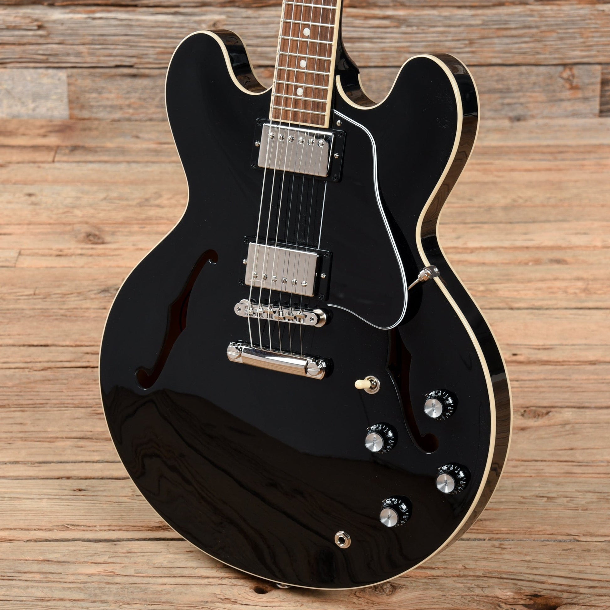 Gibson USA ES-335 Vintage Ebony Electric Guitars / Semi-Hollow