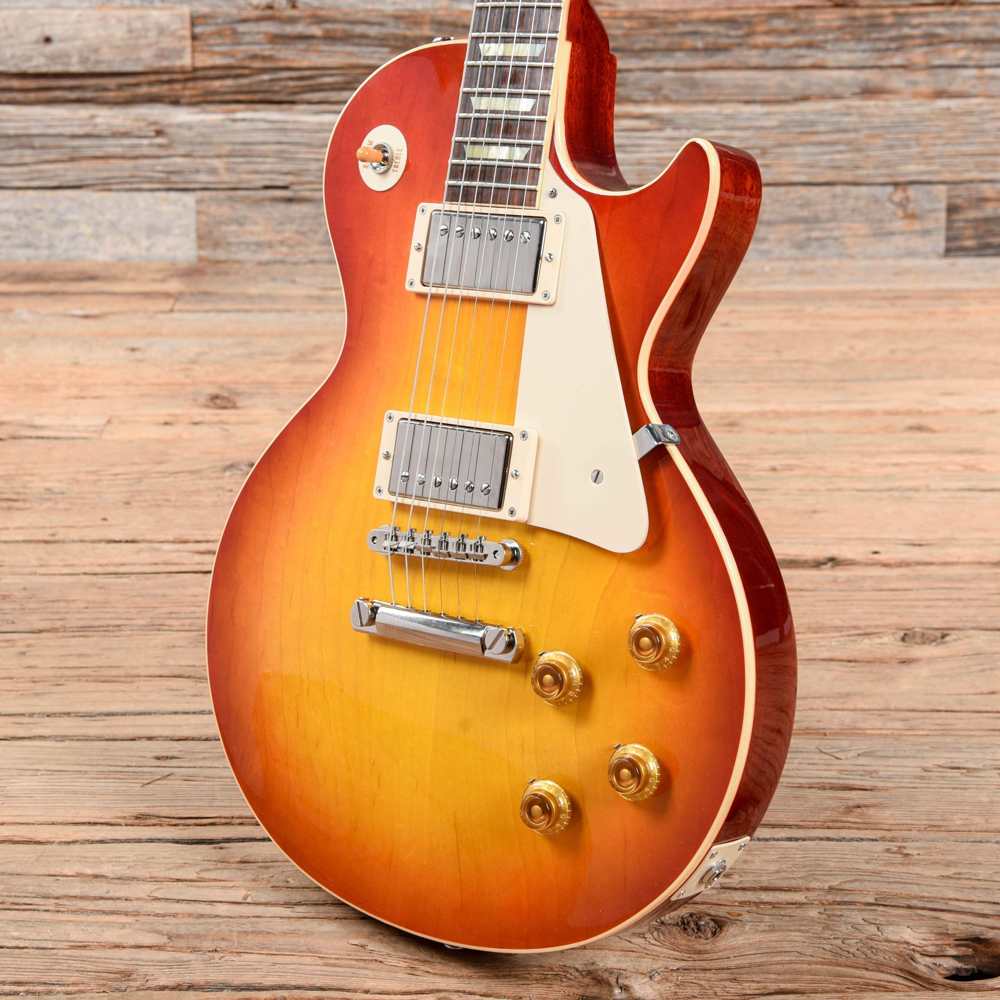 Gibson 1958 Les Paul Standard Plain Top Washed Cherry Sunburst 2014 Electric Guitars / Solid Body