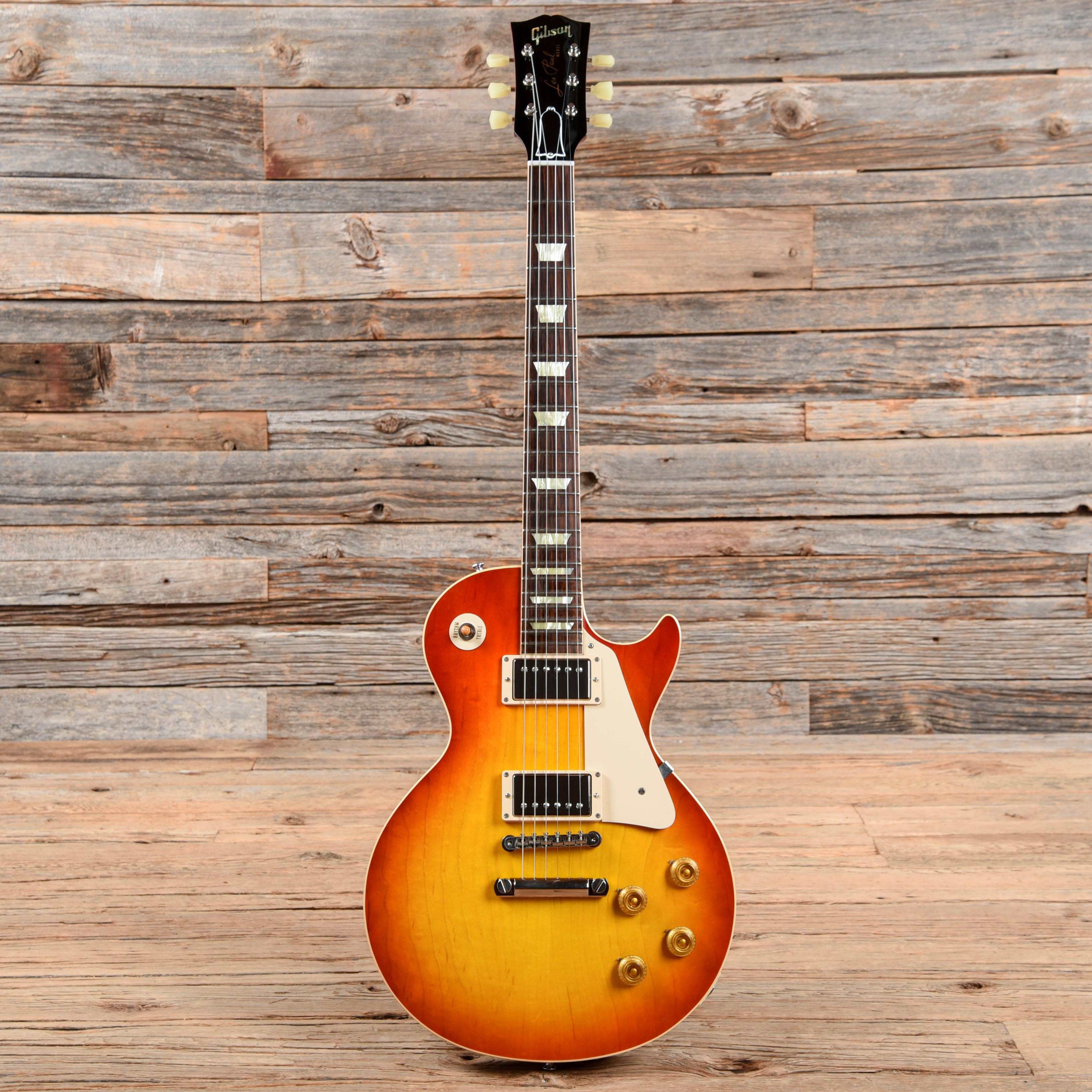 Gibson 1958 Les Paul Standard Plain Top Washed Cherry Sunburst 2014 Electric Guitars / Solid Body
