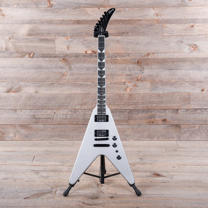 Gibson Artist Dave Mustaine Signature "Rust in Peace" Flying V EXP Silver Metallic Electric Guitars / Solid Body