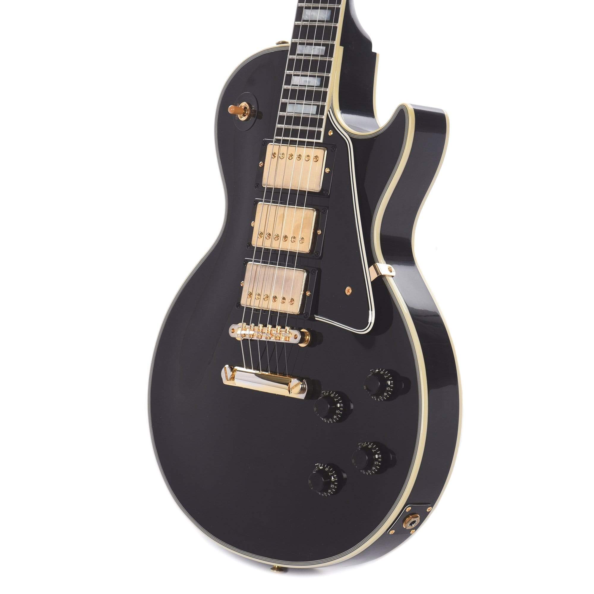 Gibson Custom 1957 Les Paul Custom Reissue 3-Pickup Ebony VOS Electric Guitars / Solid Body