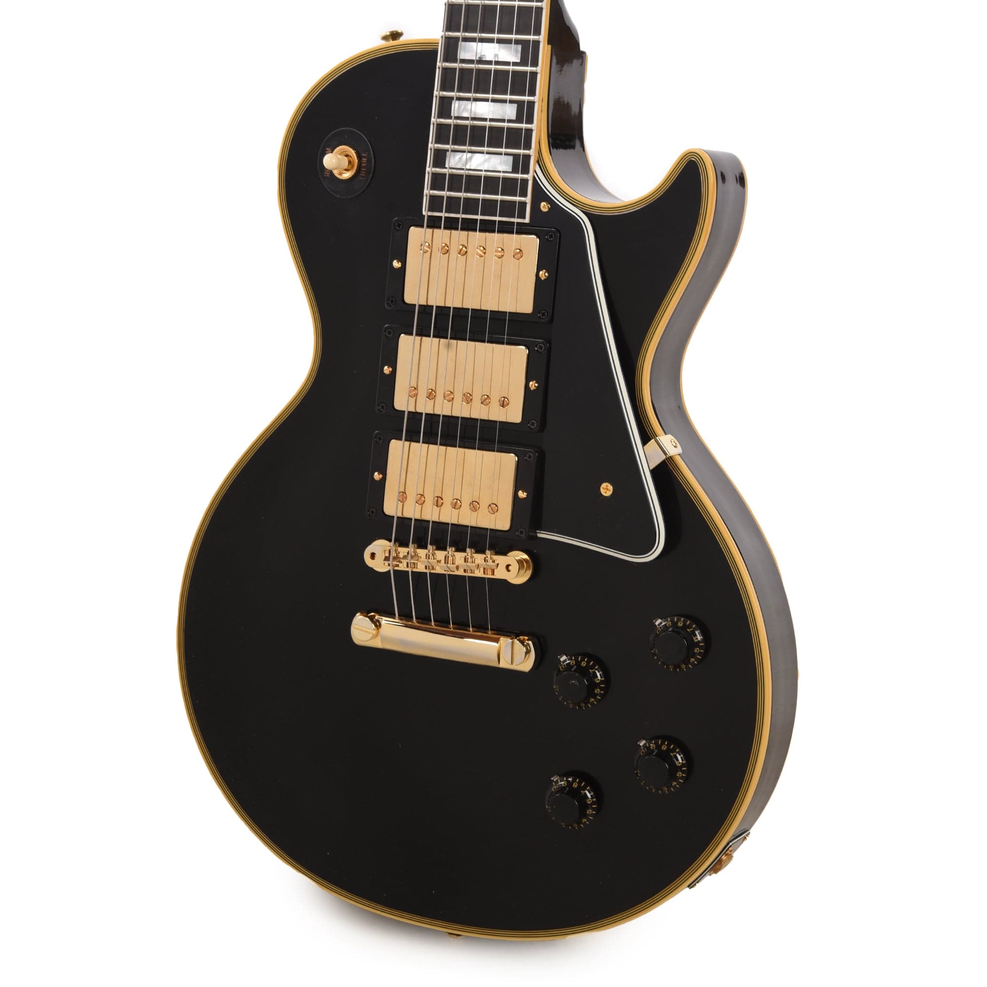 Gibson Custom 1957 Les Paul Custom Reissue 3-Pickup Ebony VOS Electric Guitars / Solid Body
