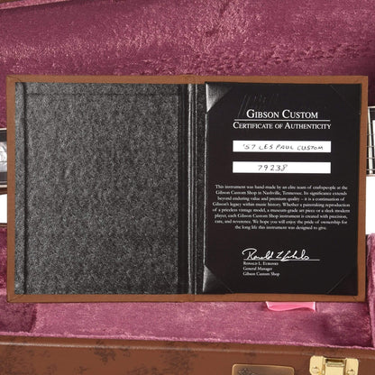 Gibson Custom 1957 Les Paul Custom Reissue 3-Pickup Ebony VOS Electric Guitars / Solid Body