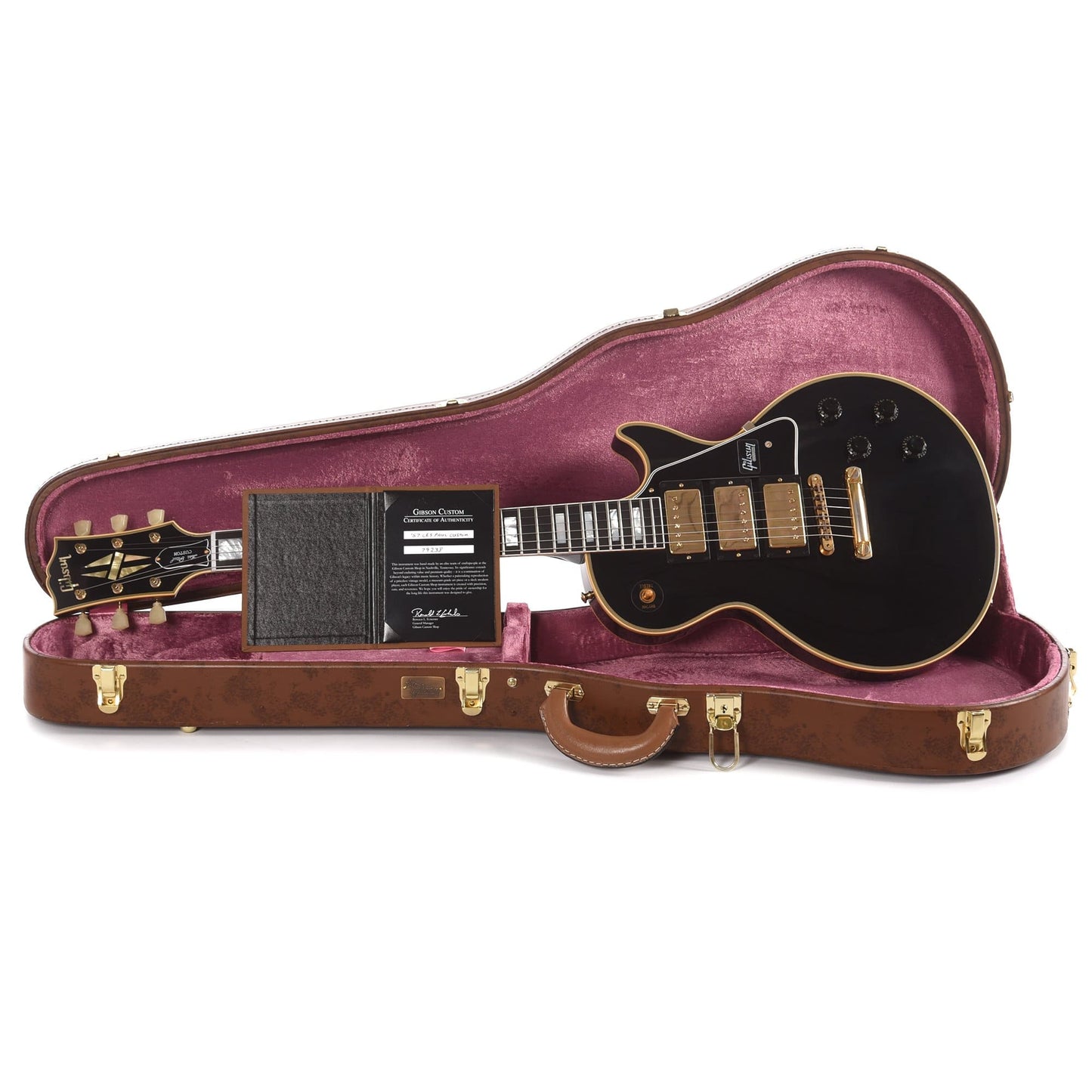 Gibson Custom 1957 Les Paul Custom Reissue 3-Pickup Ebony VOS Electric Guitars / Solid Body