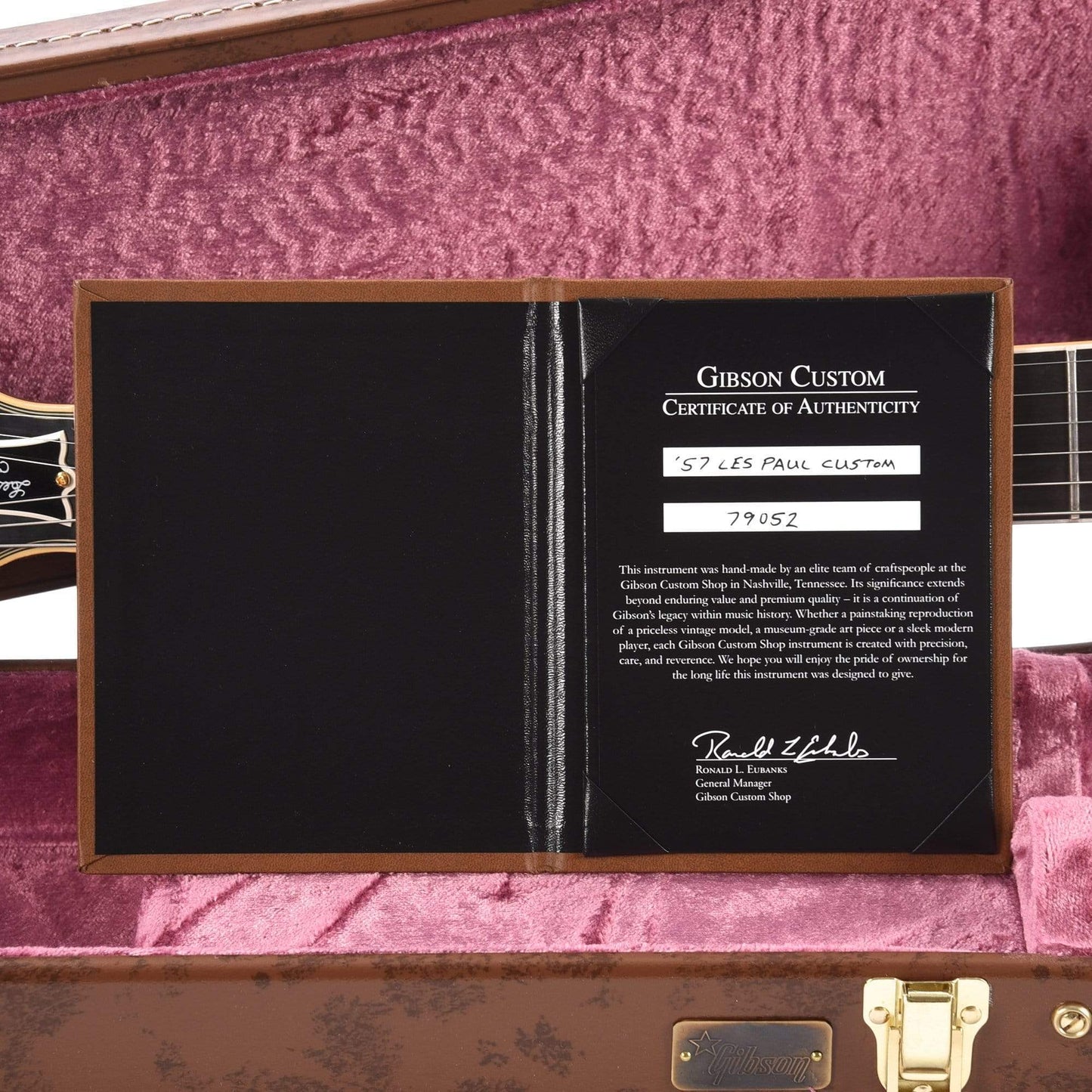 Gibson Custom 1957 Les Paul Custom Reissue 3-Pickup Ebony VOS w/Bigsby Electric Guitars / Solid Body