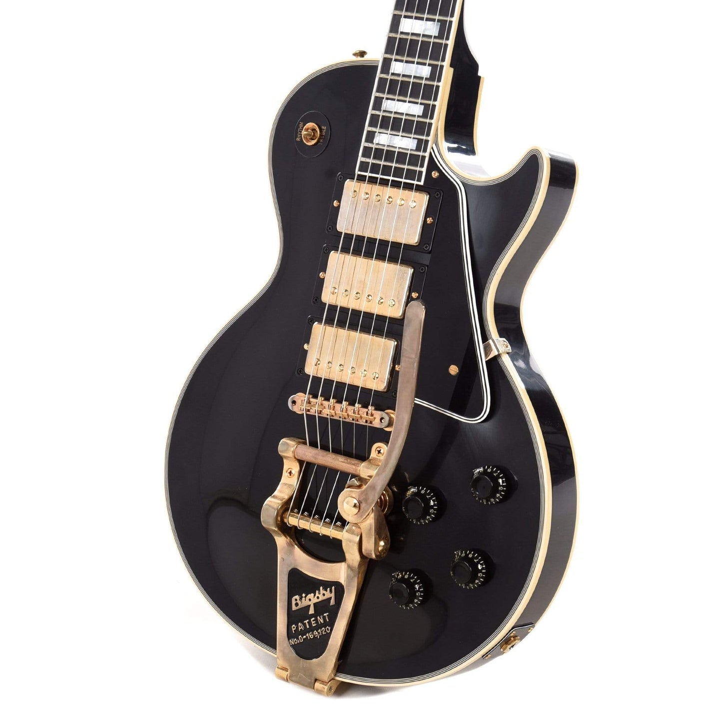Gibson Custom 1957 Les Paul Custom Reissue 3-Pickup Ebony VOS w/Bigsby Electric Guitars / Solid Body