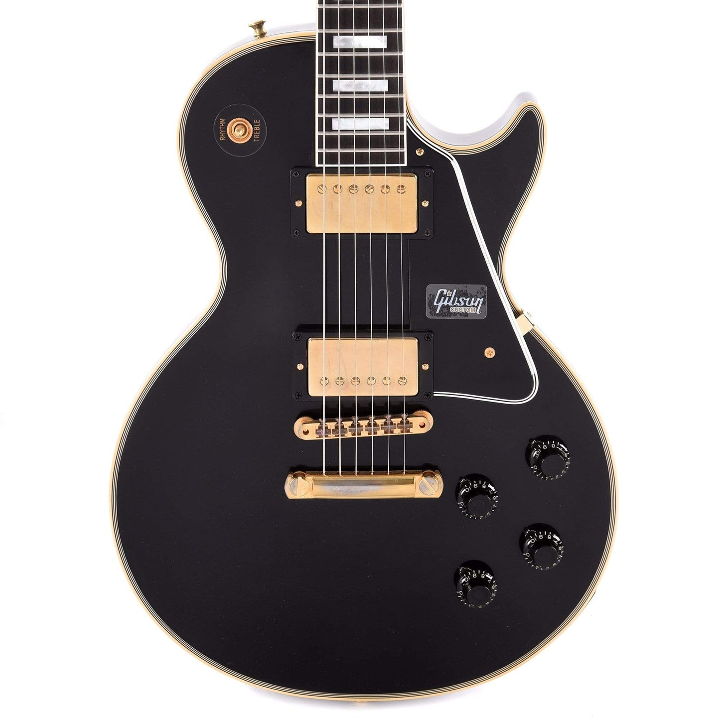 Gibson Custom 1957 Les Paul Custom Reissue Ebony VOS Electric Guitars / Solid Body